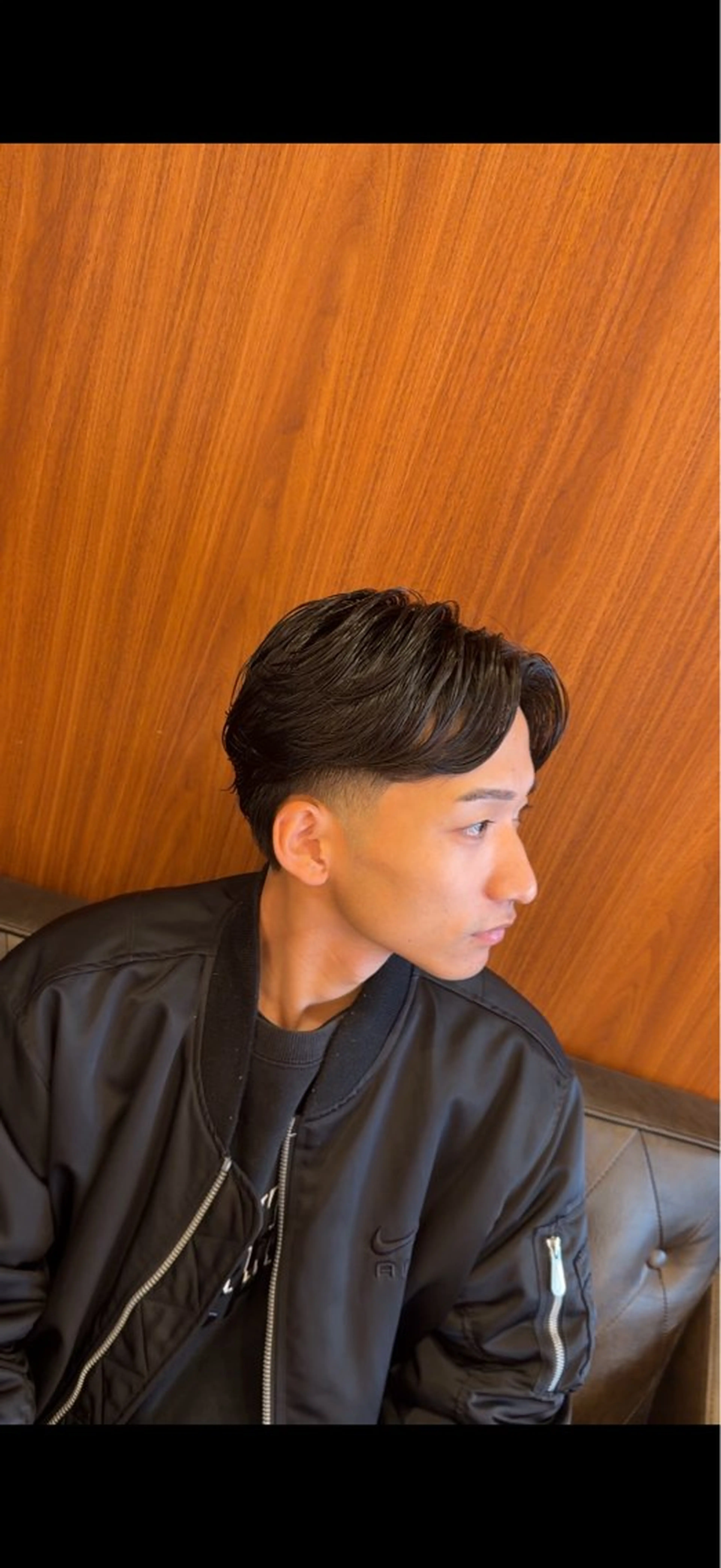 センターパート×ニュアンスパーマ、カルマパーマの写真