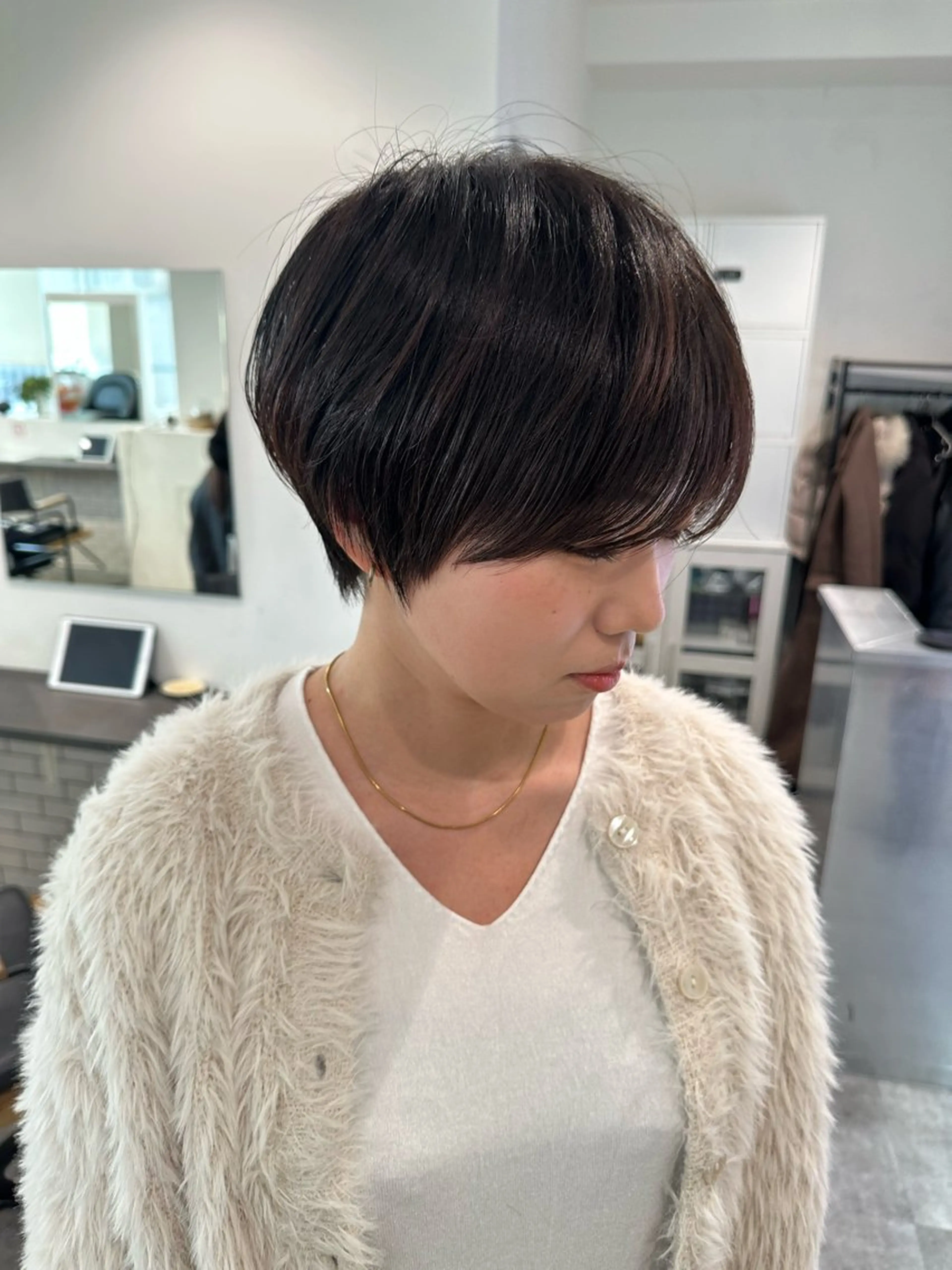 ショート ショートボブ ボブ ハイライト 髪質改善 レイヤーカット カット JIL BLAN 京都のヘアスタイル
