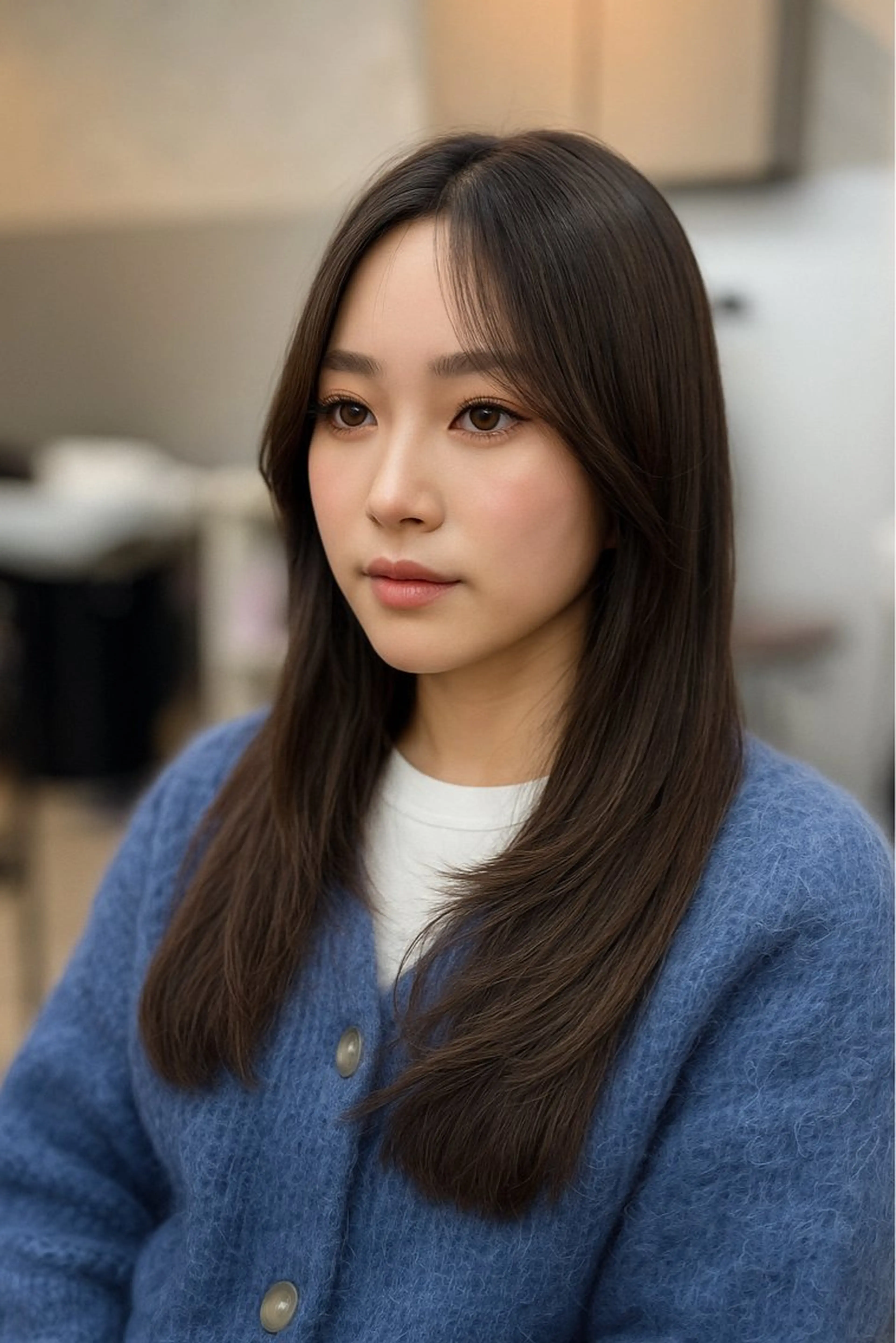 ロング カット ヘアカラー ✨韓国ヘア✨ レイヤー✂️鎌倉楓麻のヘアスタイル