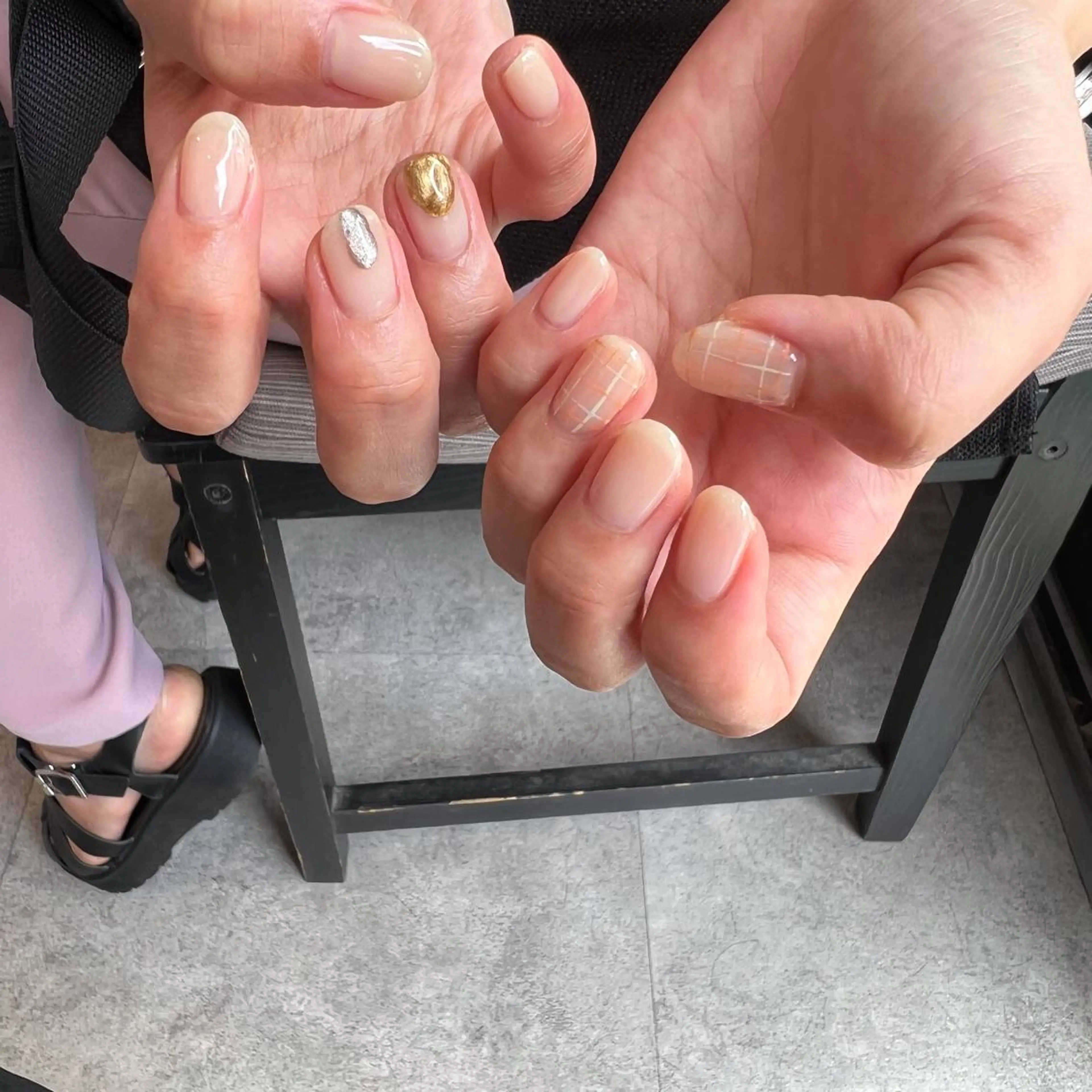 ネイル ミラーネイル ニュアンスネイル パラジェル登録サロン N°nail 立川のネイルデザイン