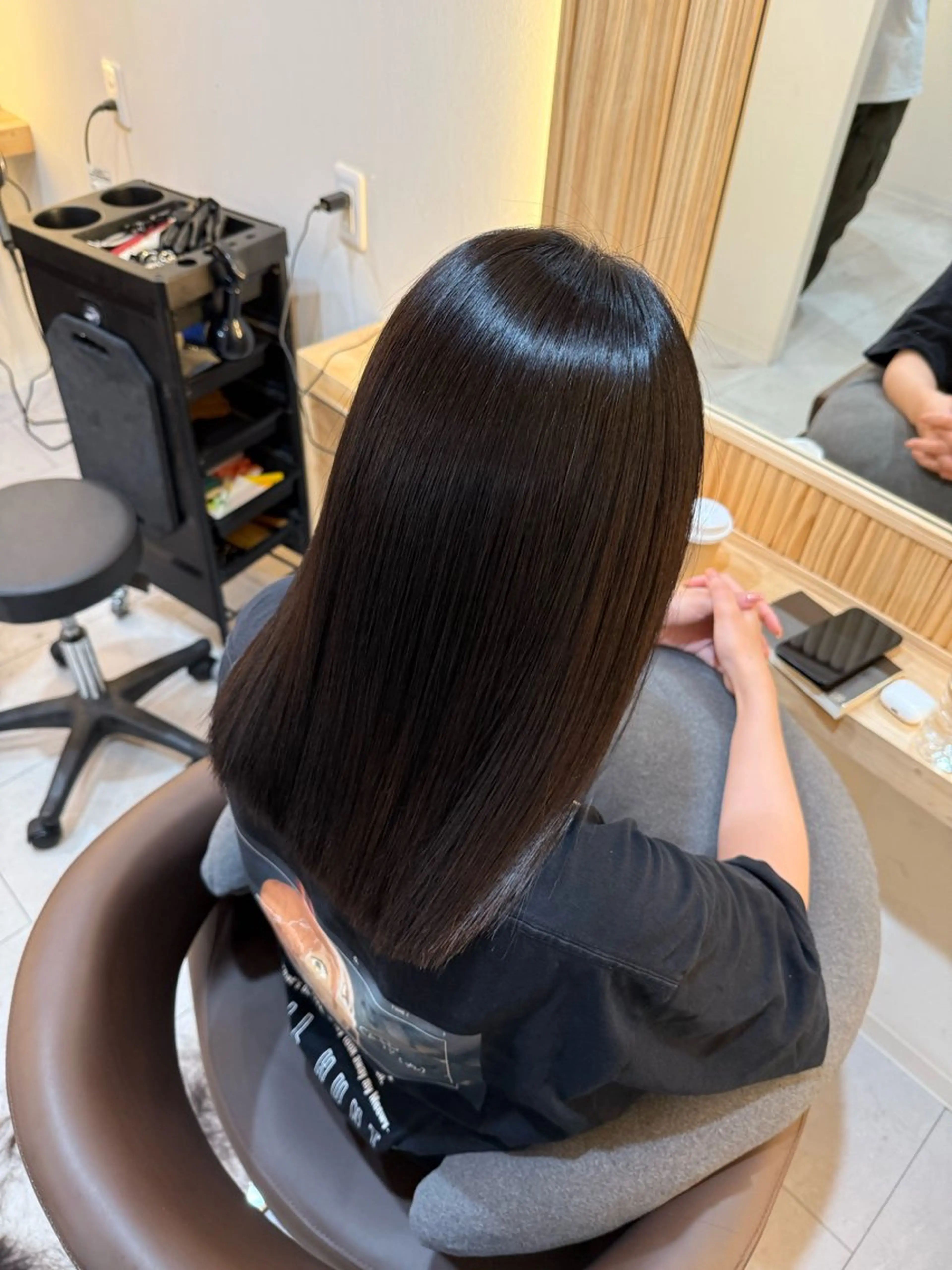 ロング 髪質改善 ヘアカラー 縮毛矯正 attrait南堀江所属・絹髪職人 KAISEI艶髪のヘアスタイル