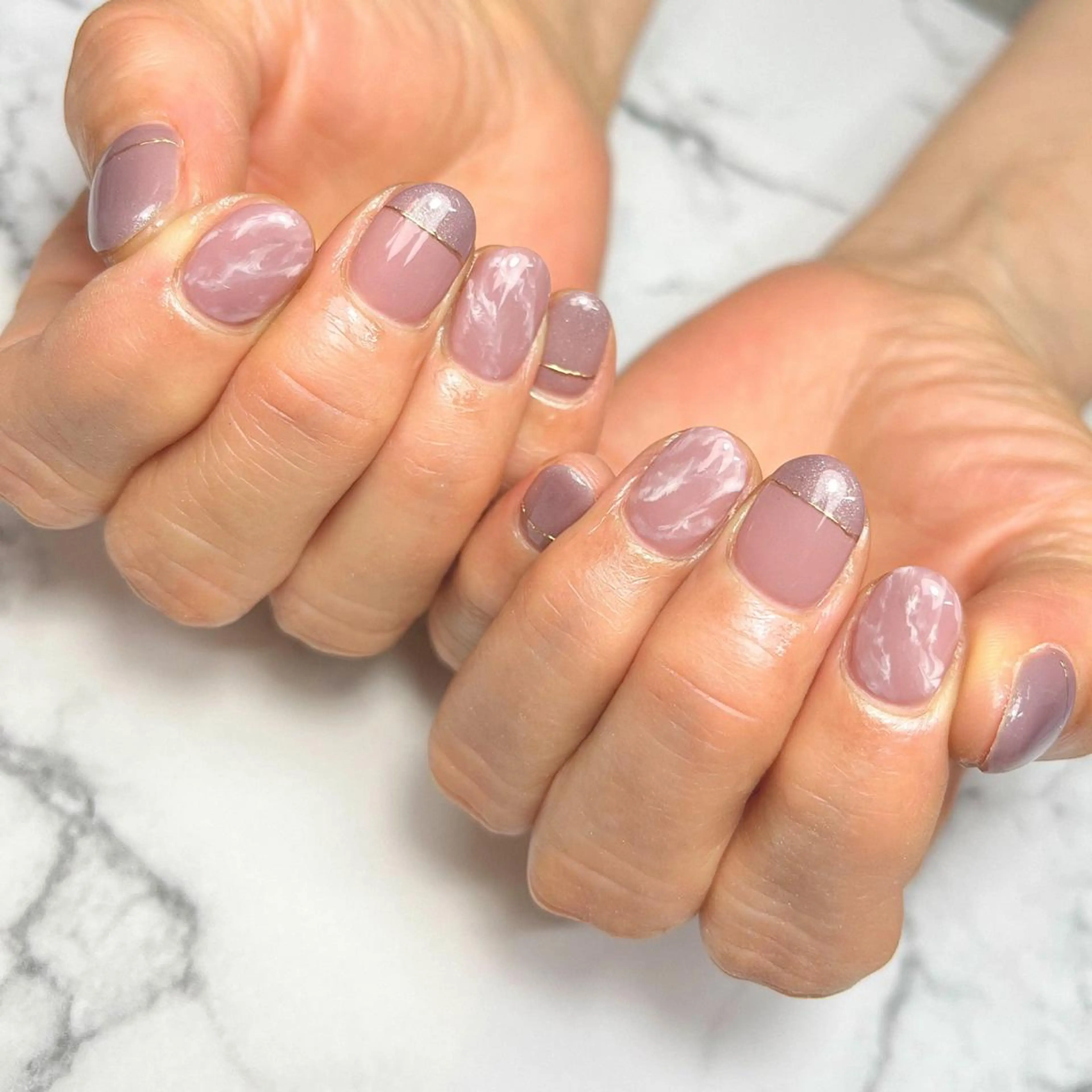 ネイル アートネイル ジェルネイル 氷ネイル・うるうるネイル 韓国ネイル 大理石ネイル(マーブル) ハンドネイル NAIL NOWのネイルデザイン