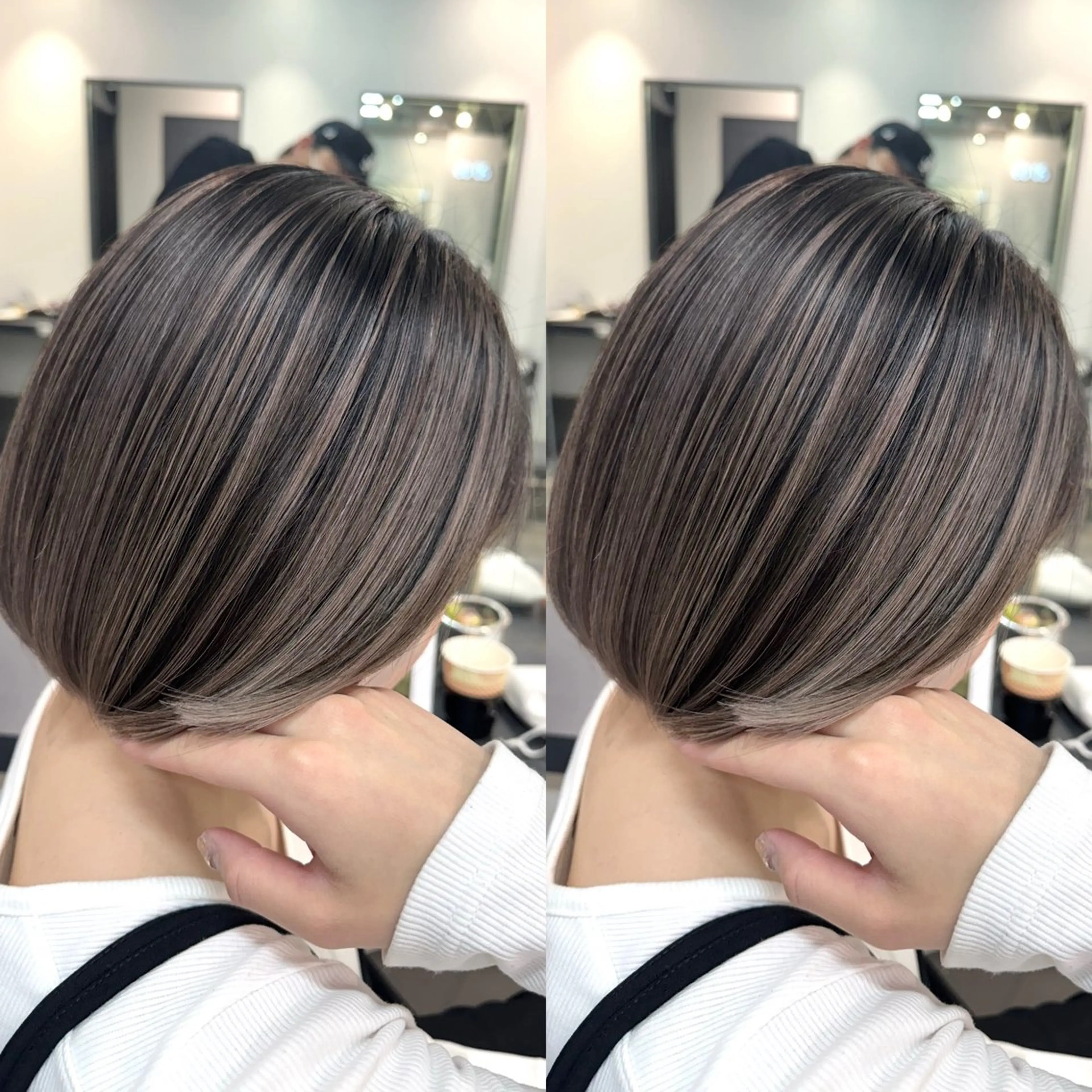 ショート カット ヘアカラー トリートメント 【店長】プルエクステ ボブ🌈ナツヤのヘアスタイル