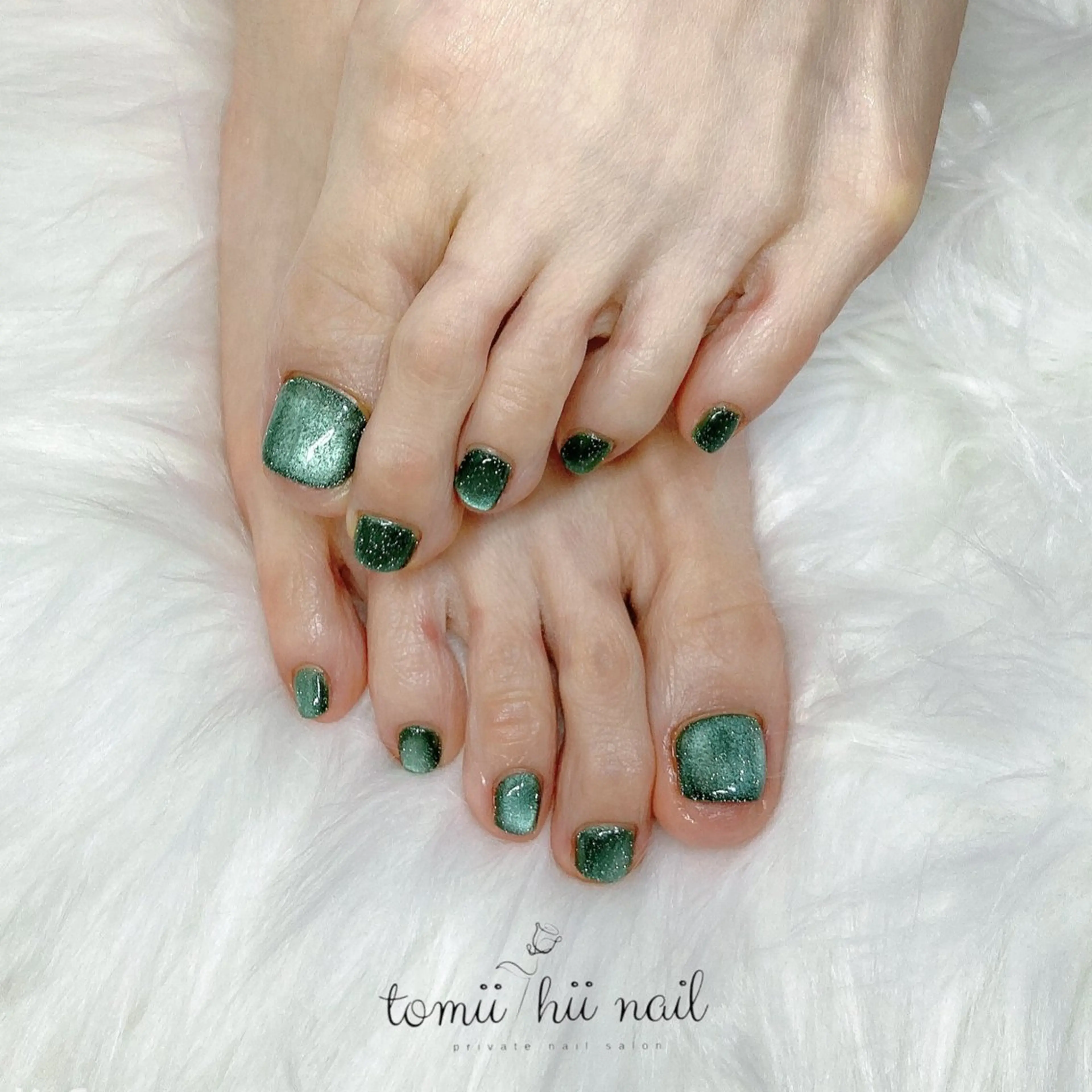 ネイル フットネイル マグネットネイル シンプルネイル フットネイル tomii-hii -nailのネイルデザイン