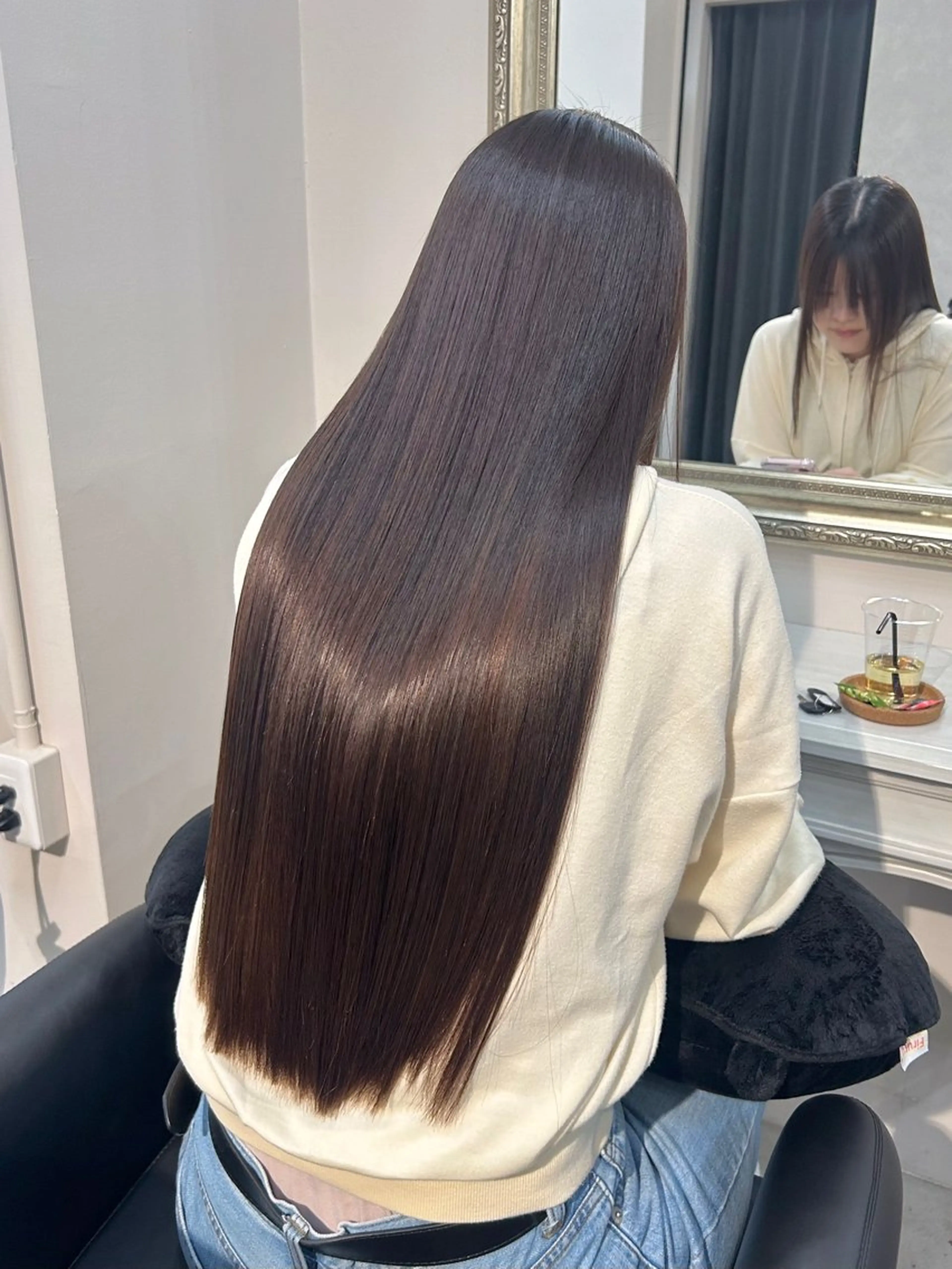 ロング カット 縮毛矯正 トリートメント ✨10000円以内で 叶う艶髪✨のヘアスタイル