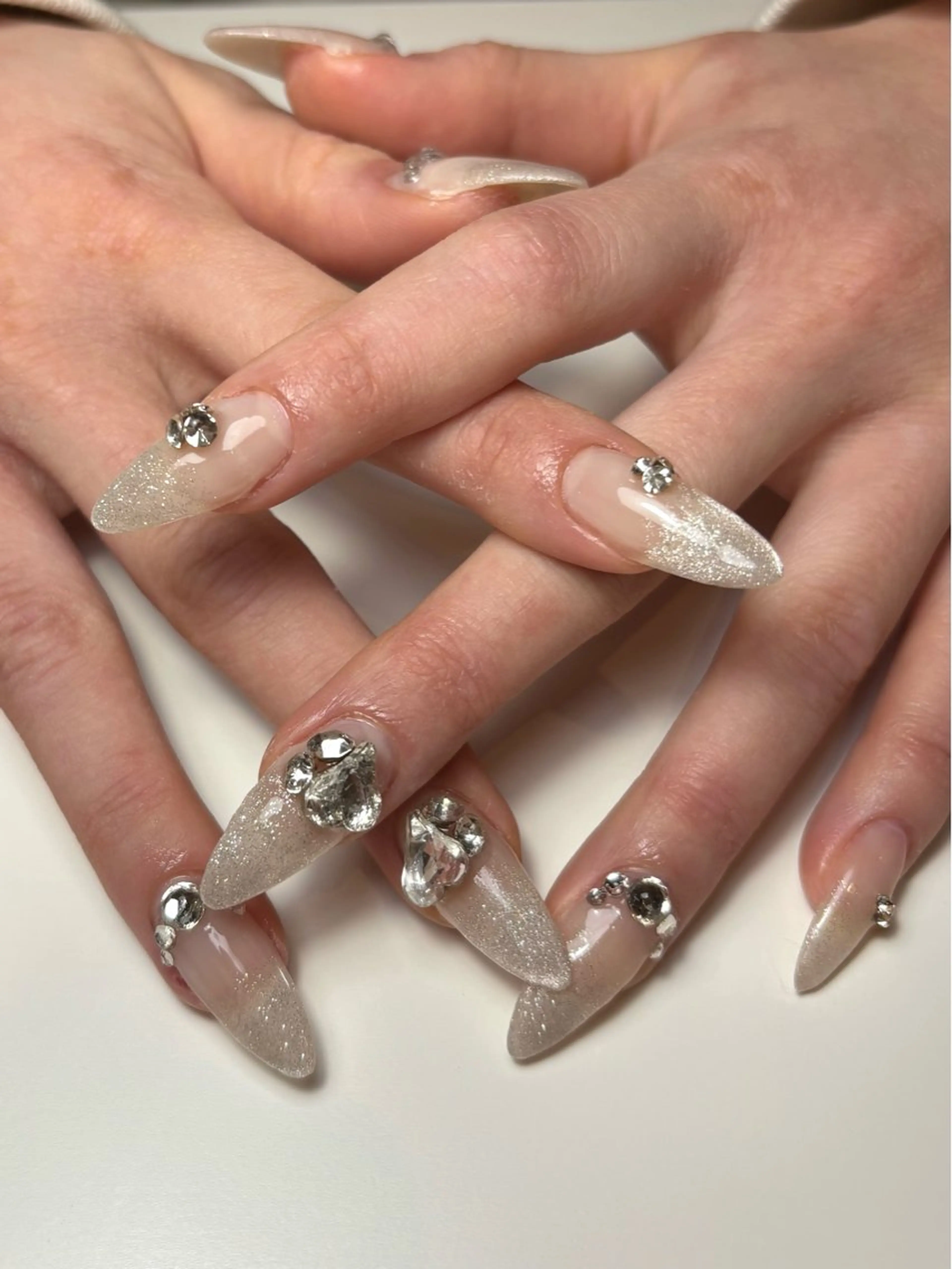 ネイル キラキラネイル ロングネイル ハンドネイル Ballie/ Mizukiのネイルデザイン