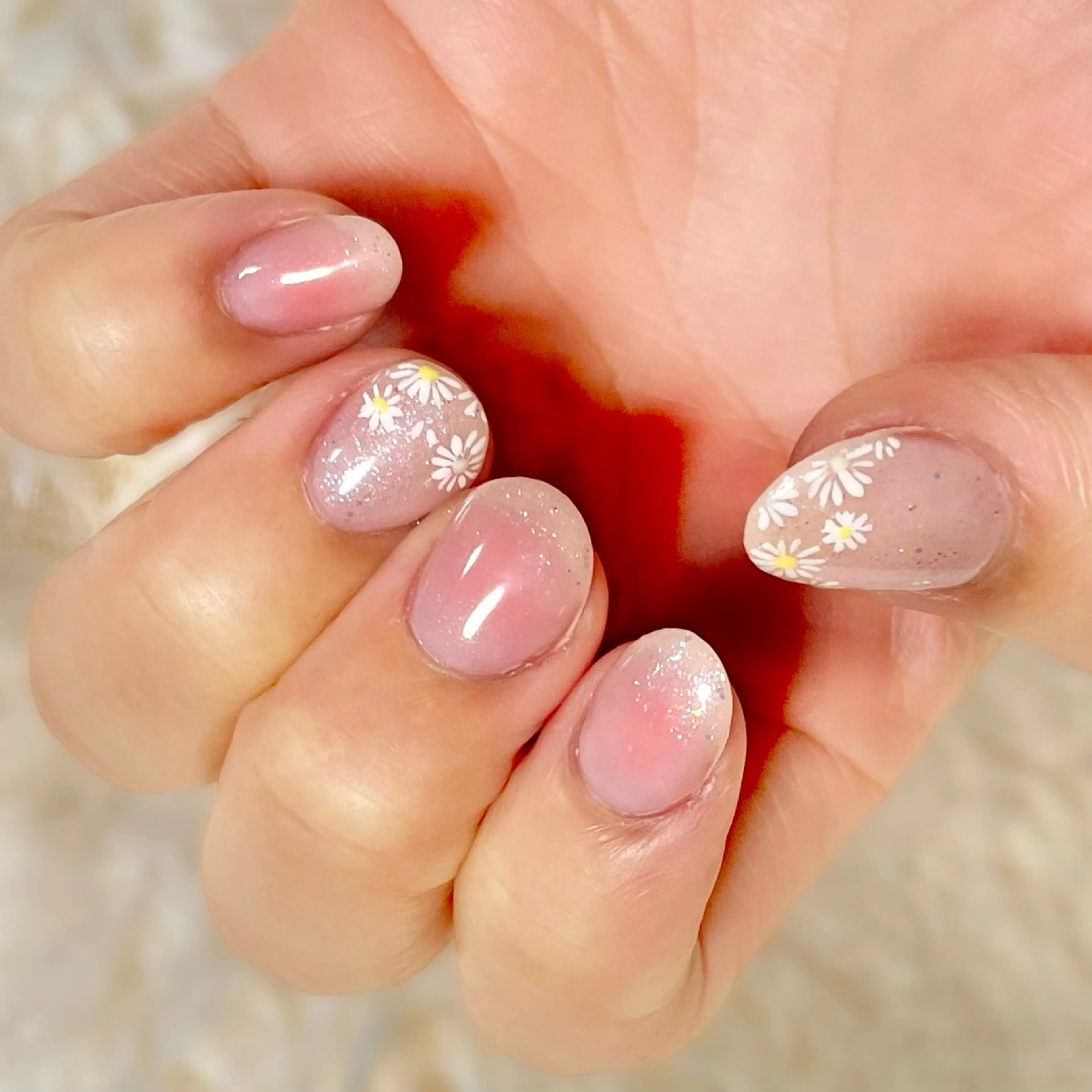 ネイル チークネイル フラワーネイル private salon Noëlのネイルデザイン