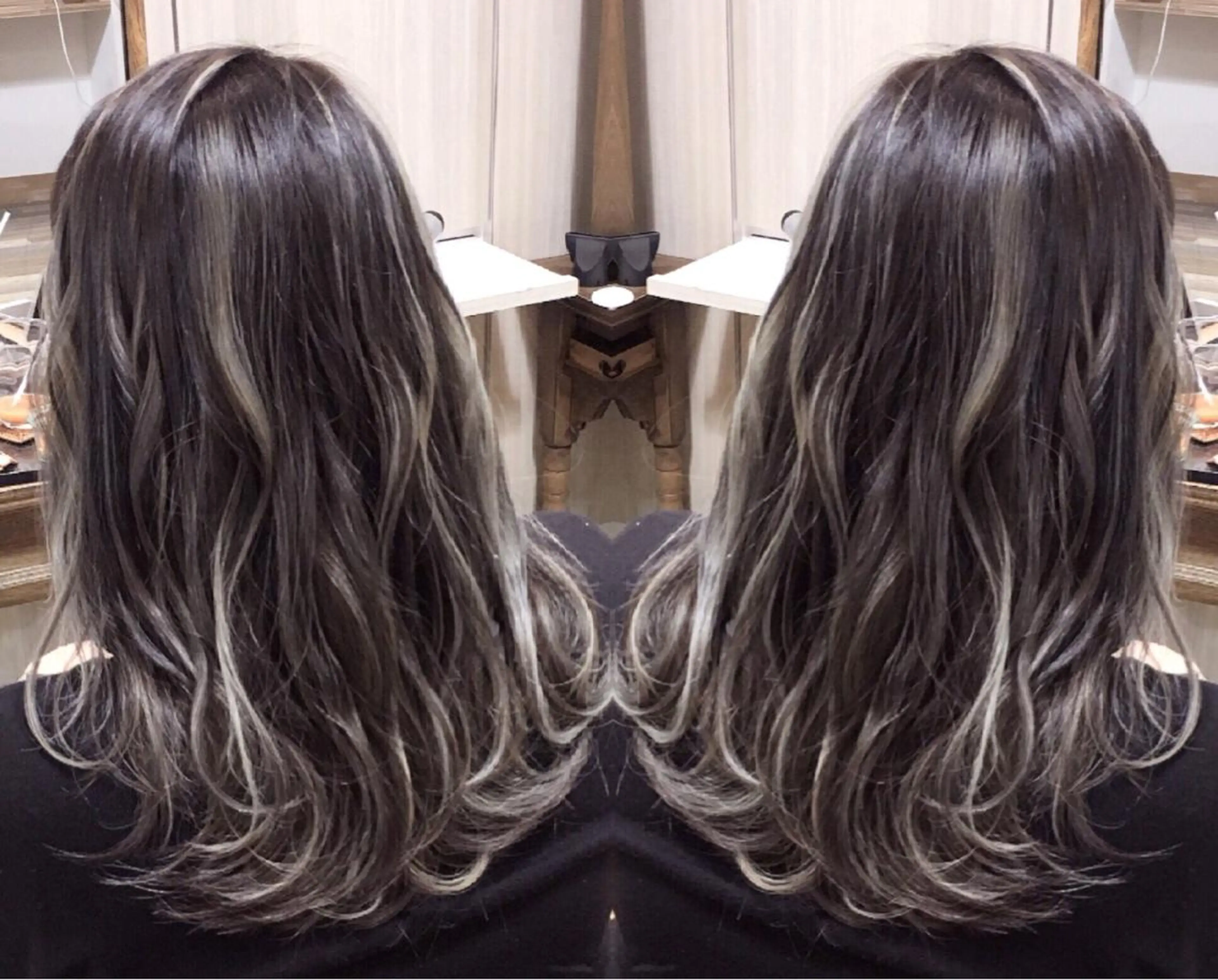 ロング 3Dハイライト 外国人風カラー ハイライト ヘアカラー トリートメント ヘアセット ❤️千葉県代表❤️ 店長❤️柿本翔一朗のヘアスタイル