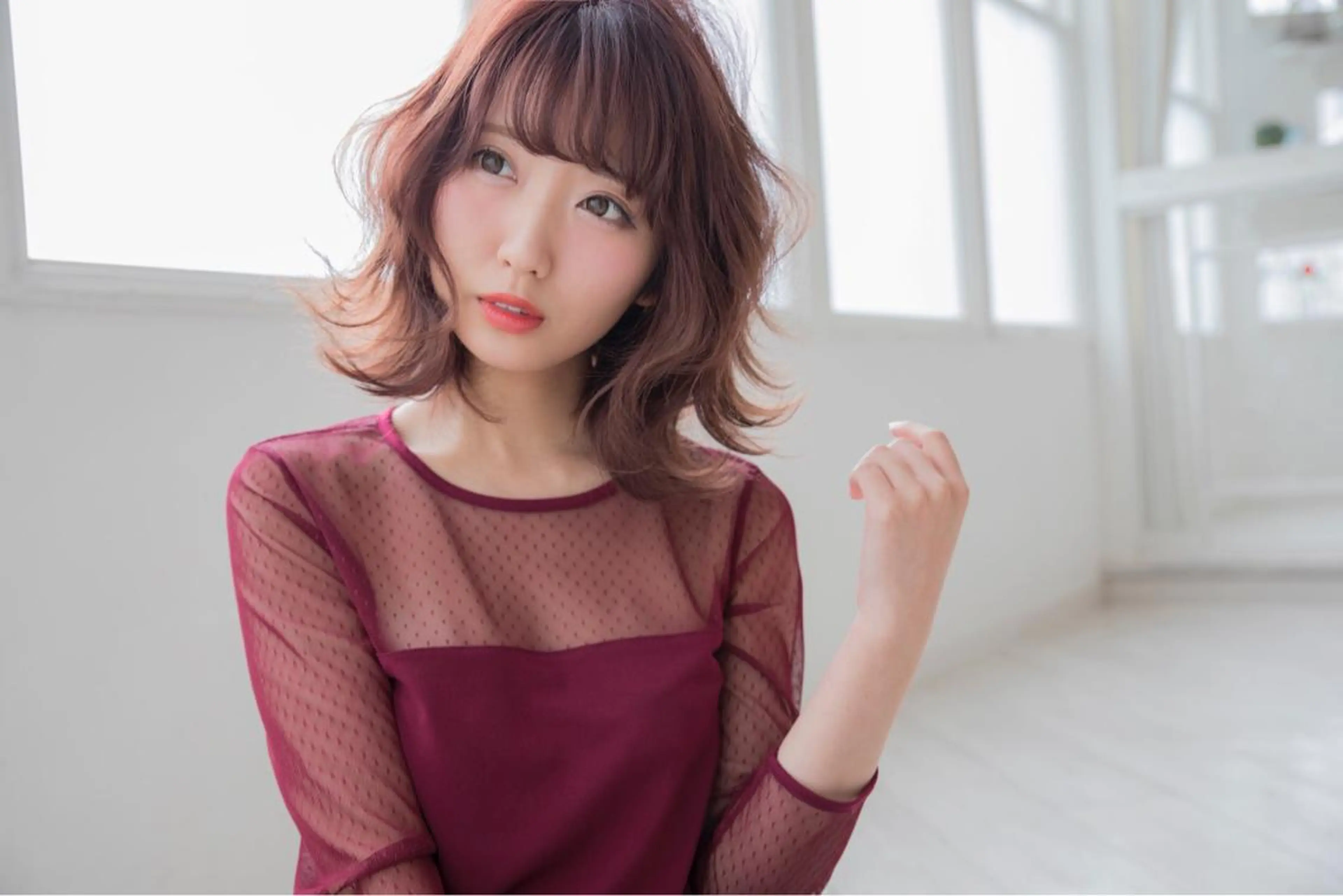 ミディアム カラー 松井 竜輝のヘアスタイル