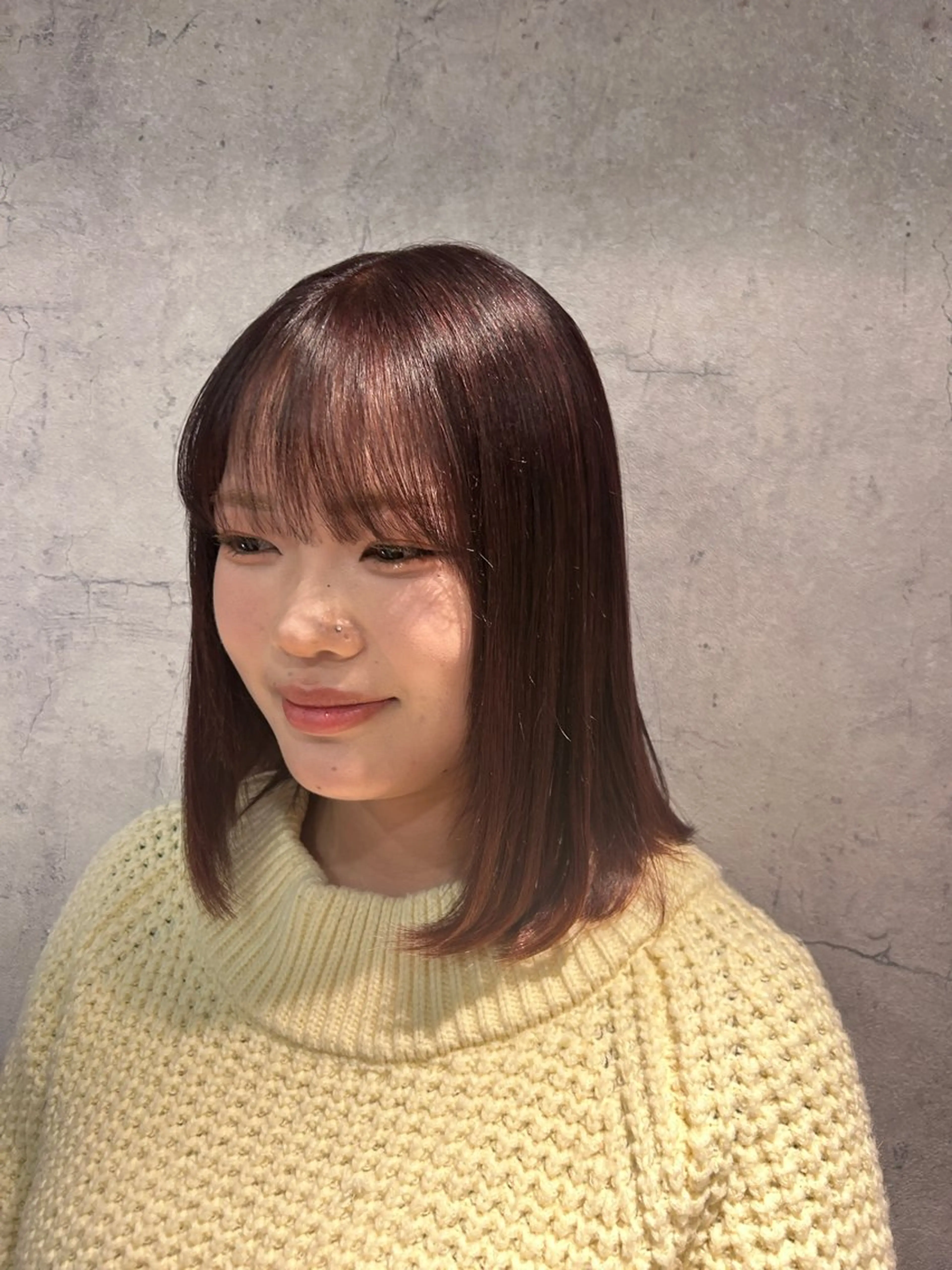 ミディアム カラー カット ヘアカラー ハイトーン🇰🇷 19歳美容師アリルのヘアスタイル