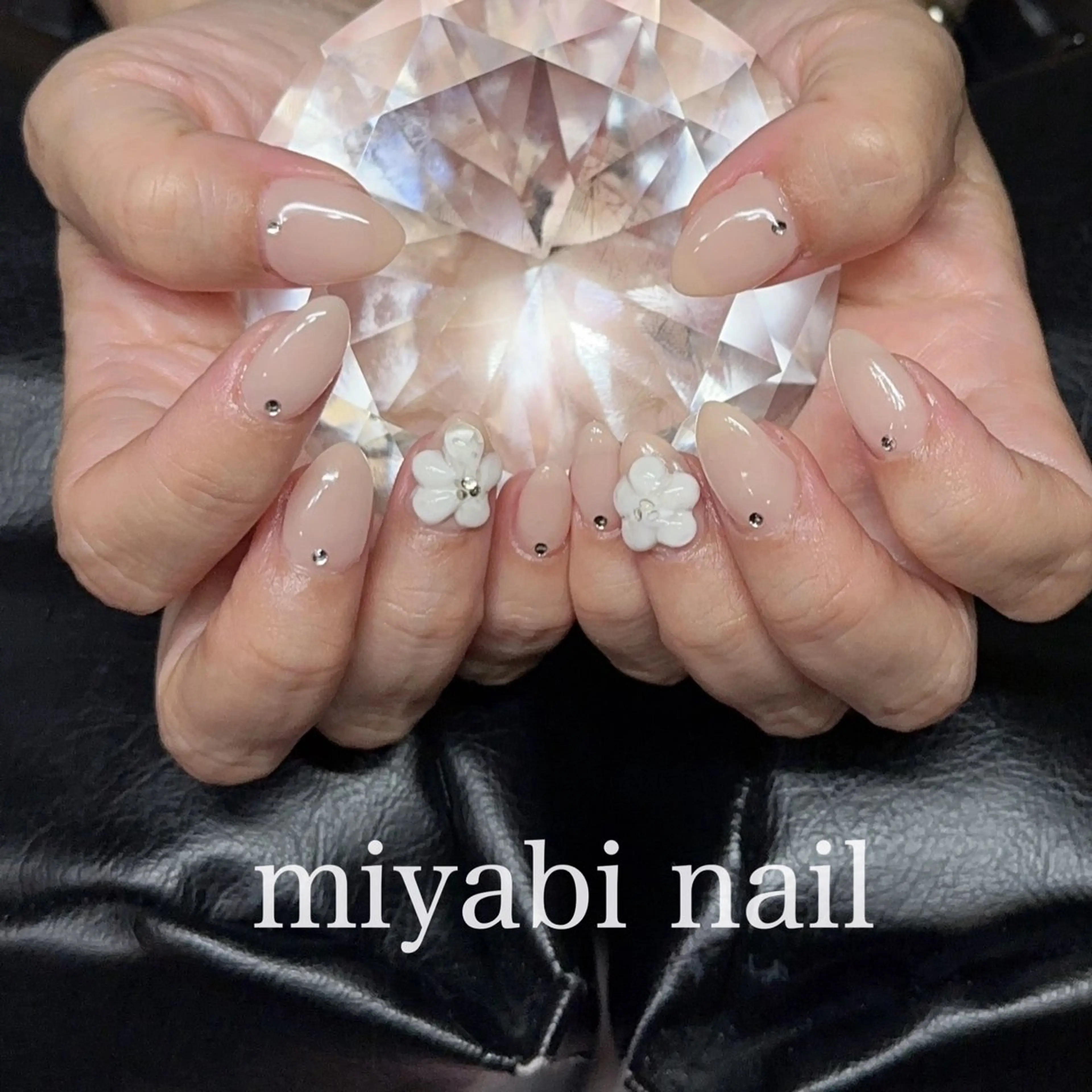 ネイル アートネイル フラワーネイル 持ち込み ハンドネイル miyabi nail 桂川駅近くのネイルデザイン