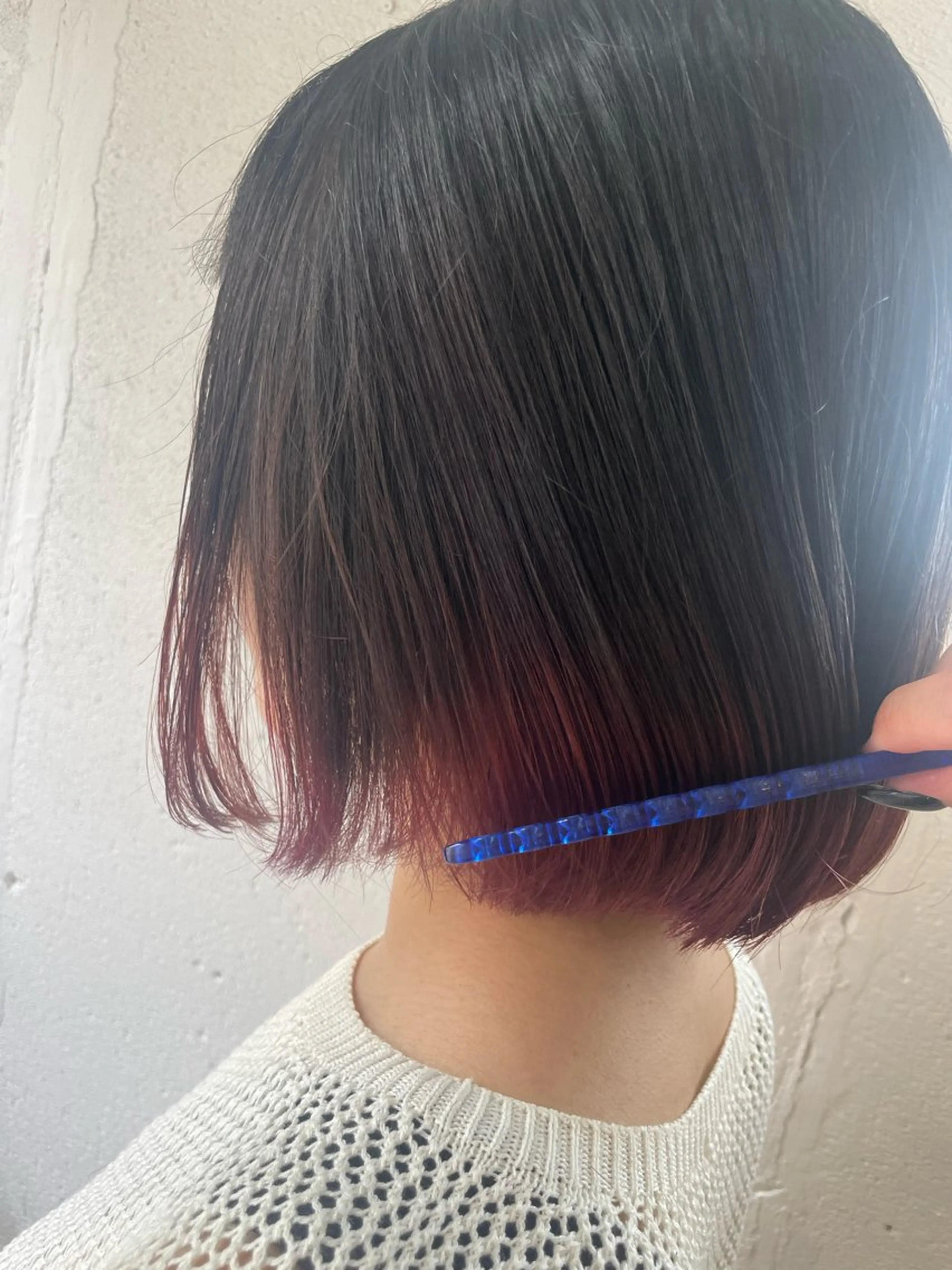 ミディアム ヘアカラー 田中 志織のヘアスタイル
