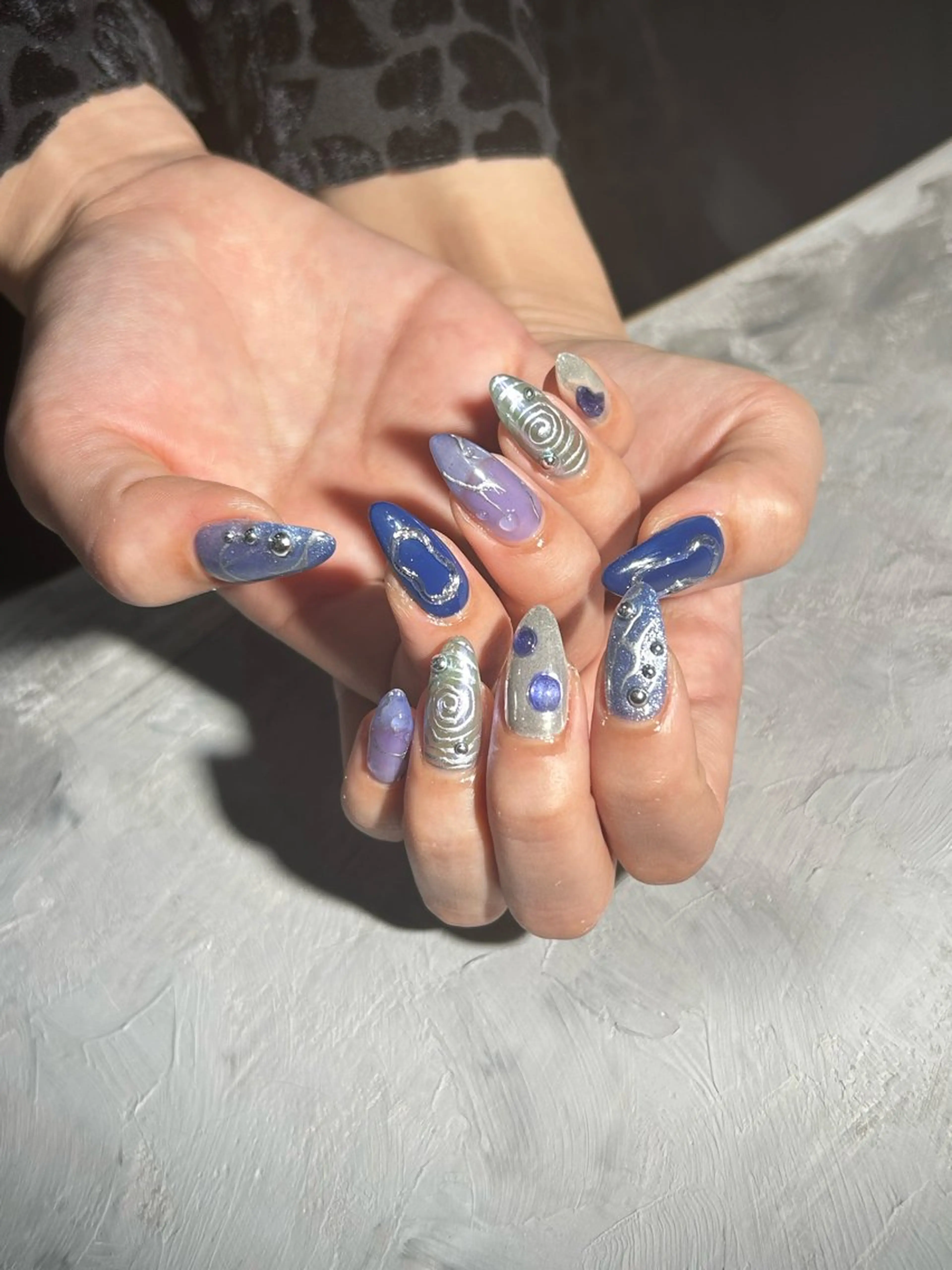 ネイル 成人式 ハンドネイル Cleo名古屋駅店 🖤Rikoのネイルデザイン