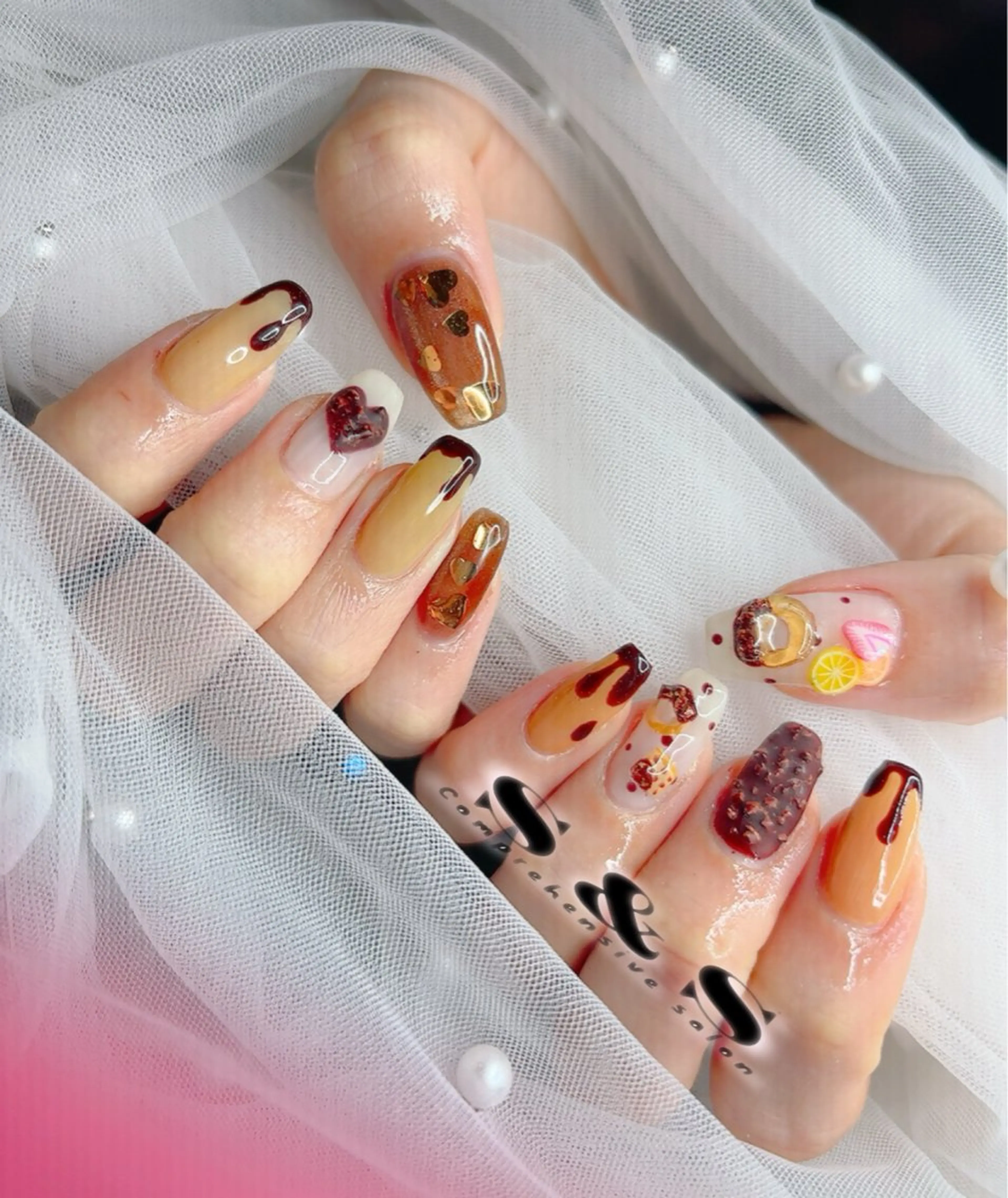 ネイル 長さ出し メンズネイル 持ち込み バレンタイン S&S 村田小百合のネイルデザイン