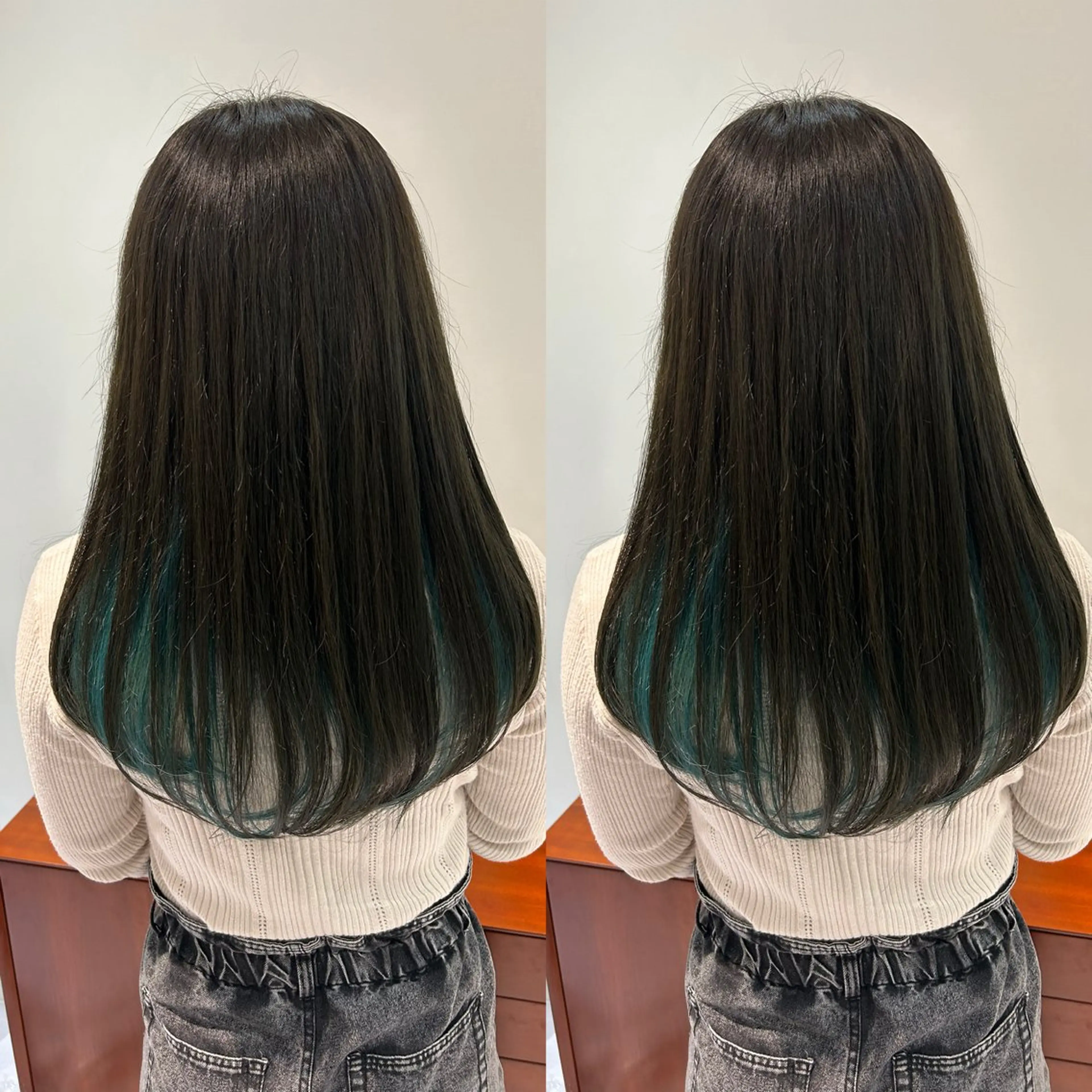 ロング カラー インナーカラー 宮崎moc立川 ブリーチのヘアスタイル