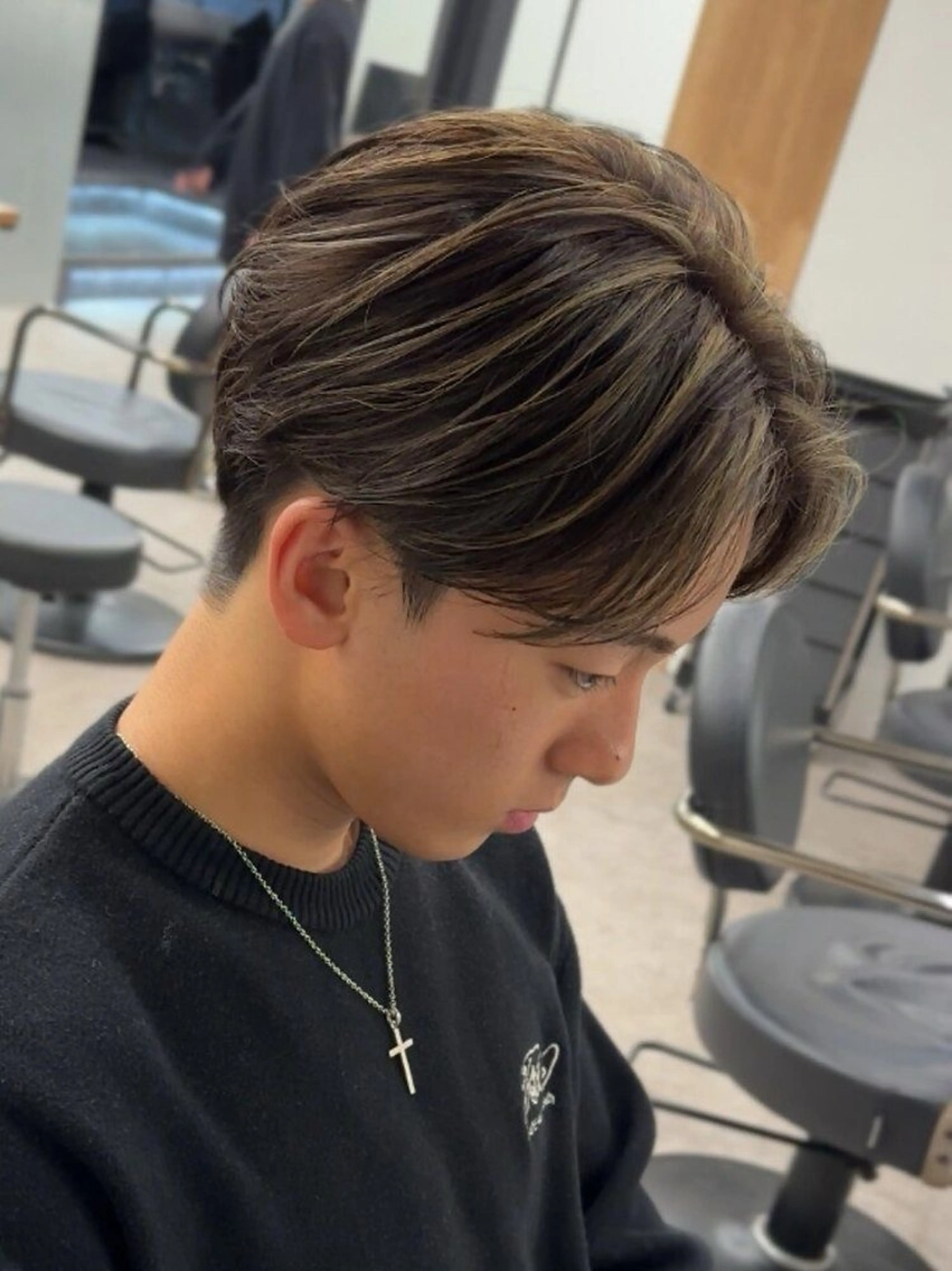 メンズハイライト🌝(1bleach＋1color）の写真