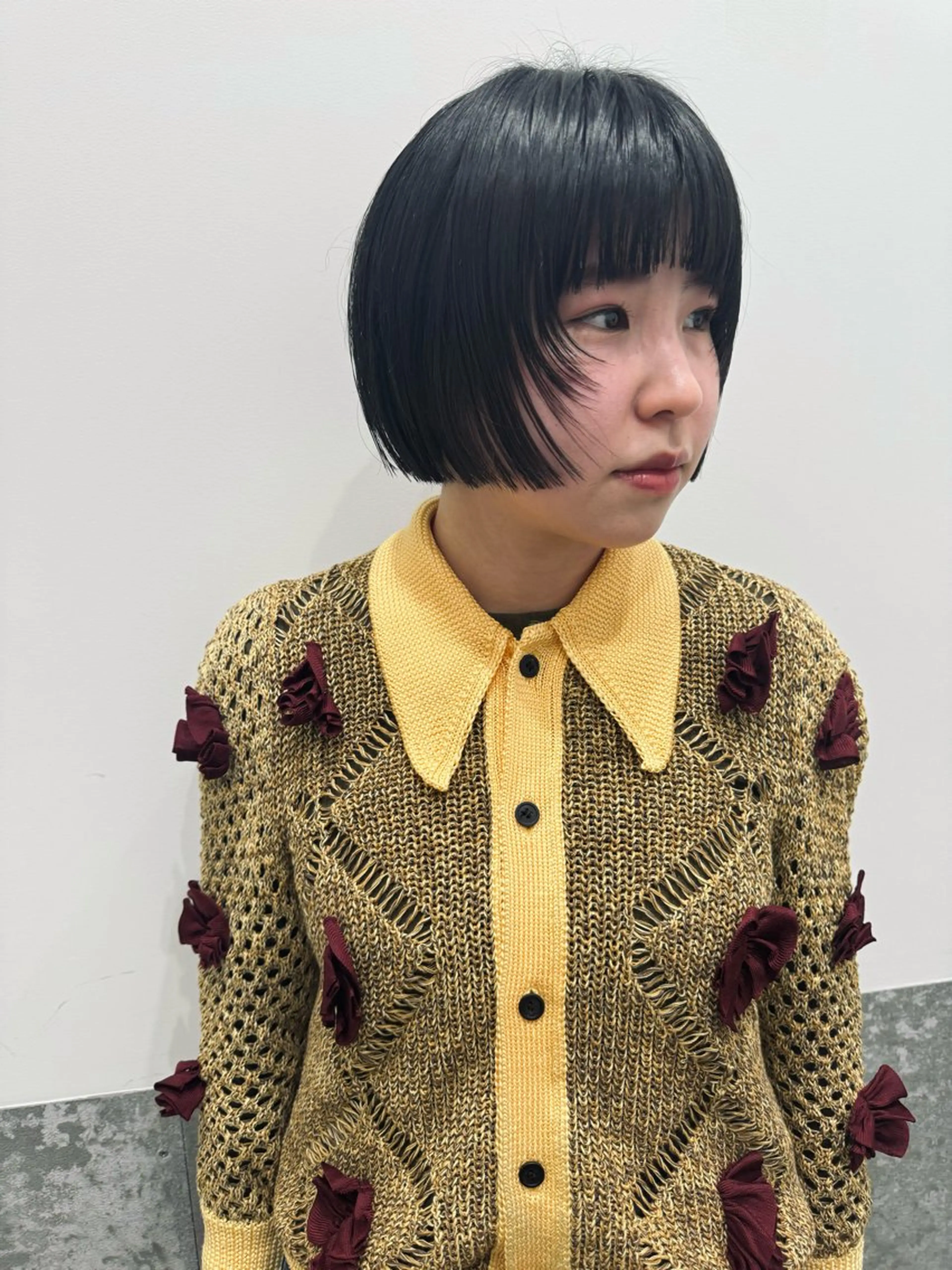 ショート カラー 黒髪 ボブ カット ヘアカラー トリートメント センスをお届けします 大谷将生INFPのヘアスタイル