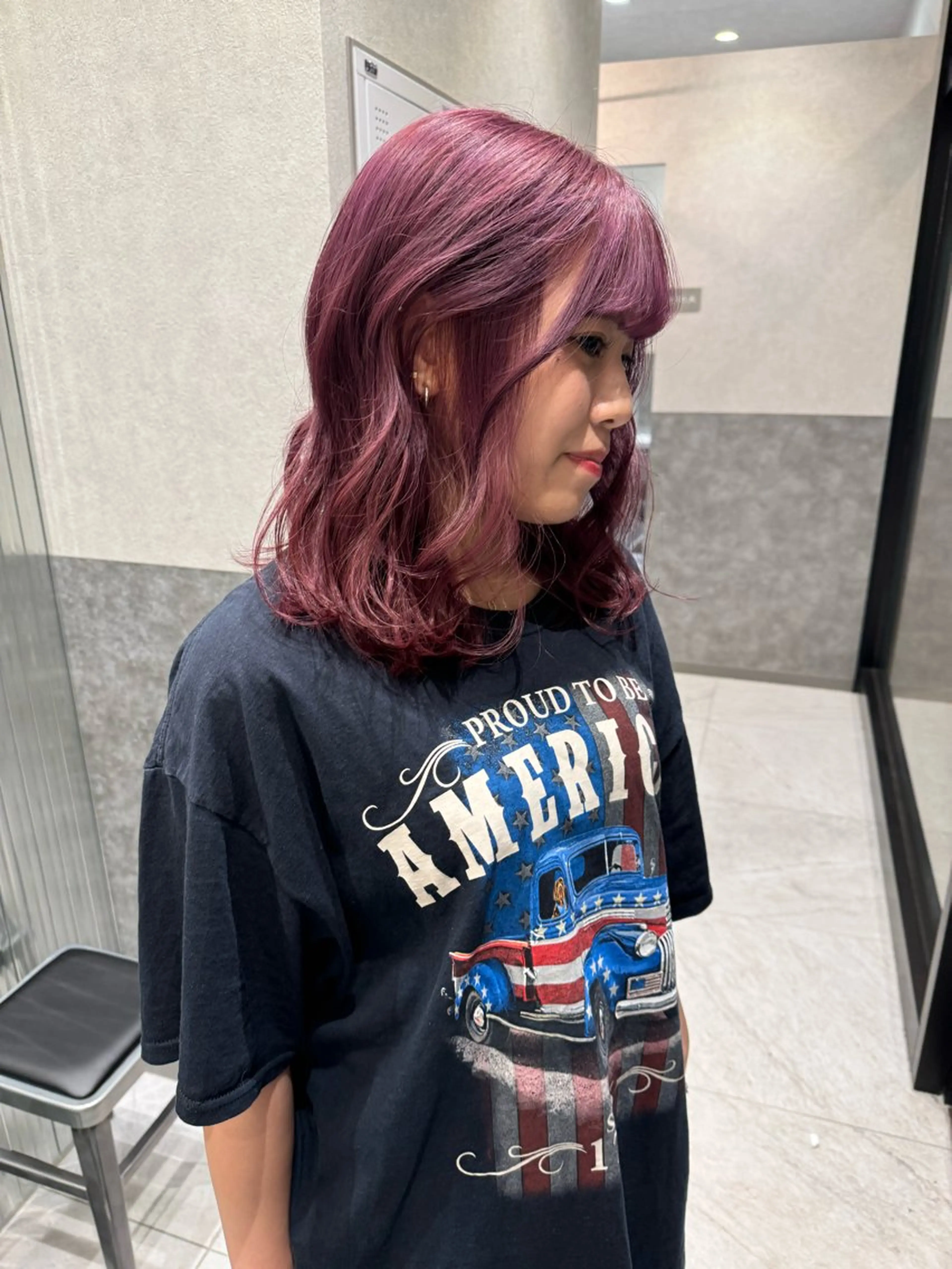 セミロング カラー ブリーチ SALOWIN新潟万代店所属・SaKiho 🎀のヘアスタイル