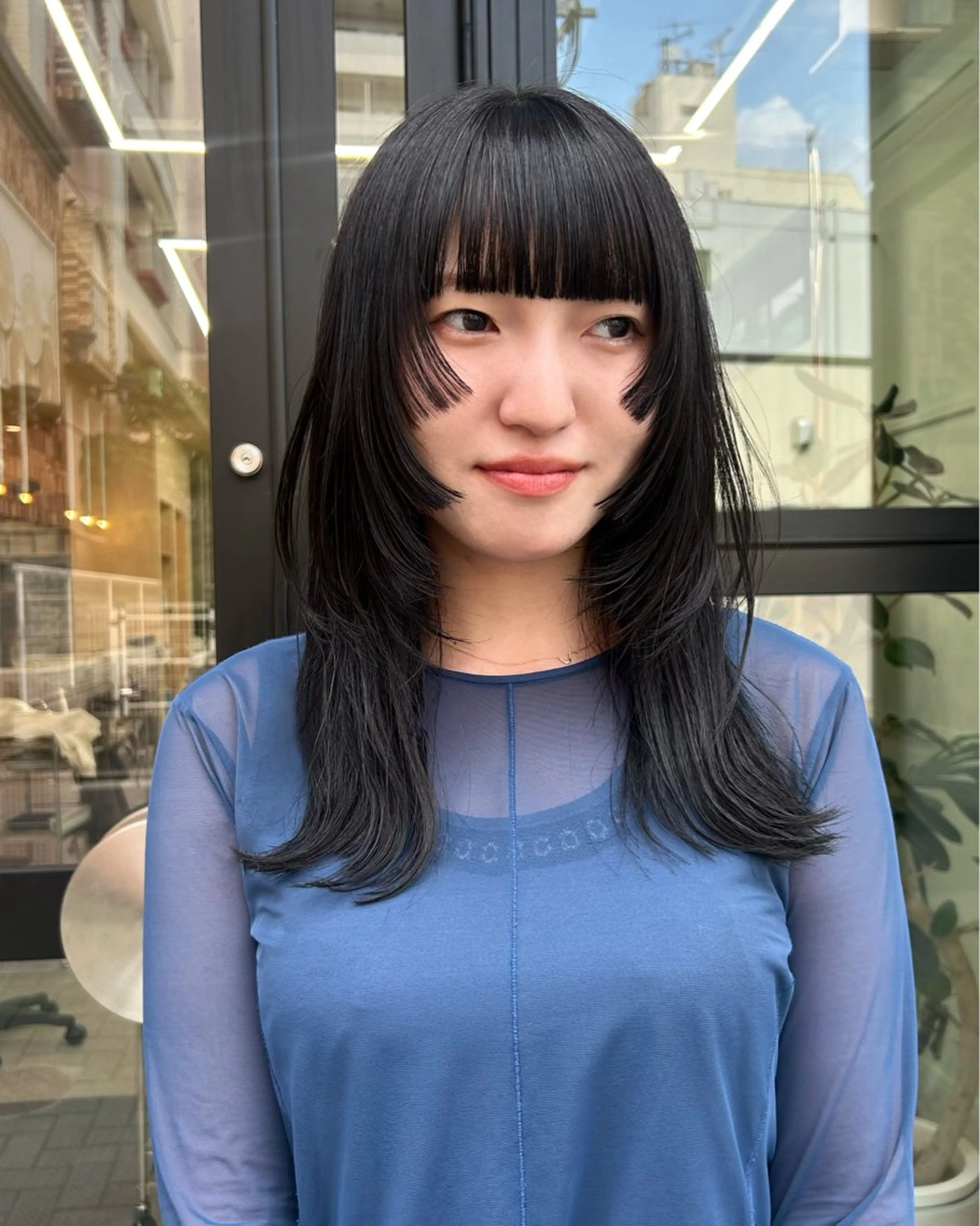 ロング カラー Vibe所属・hanami パーマ/透明感カラーのヘアスタイル