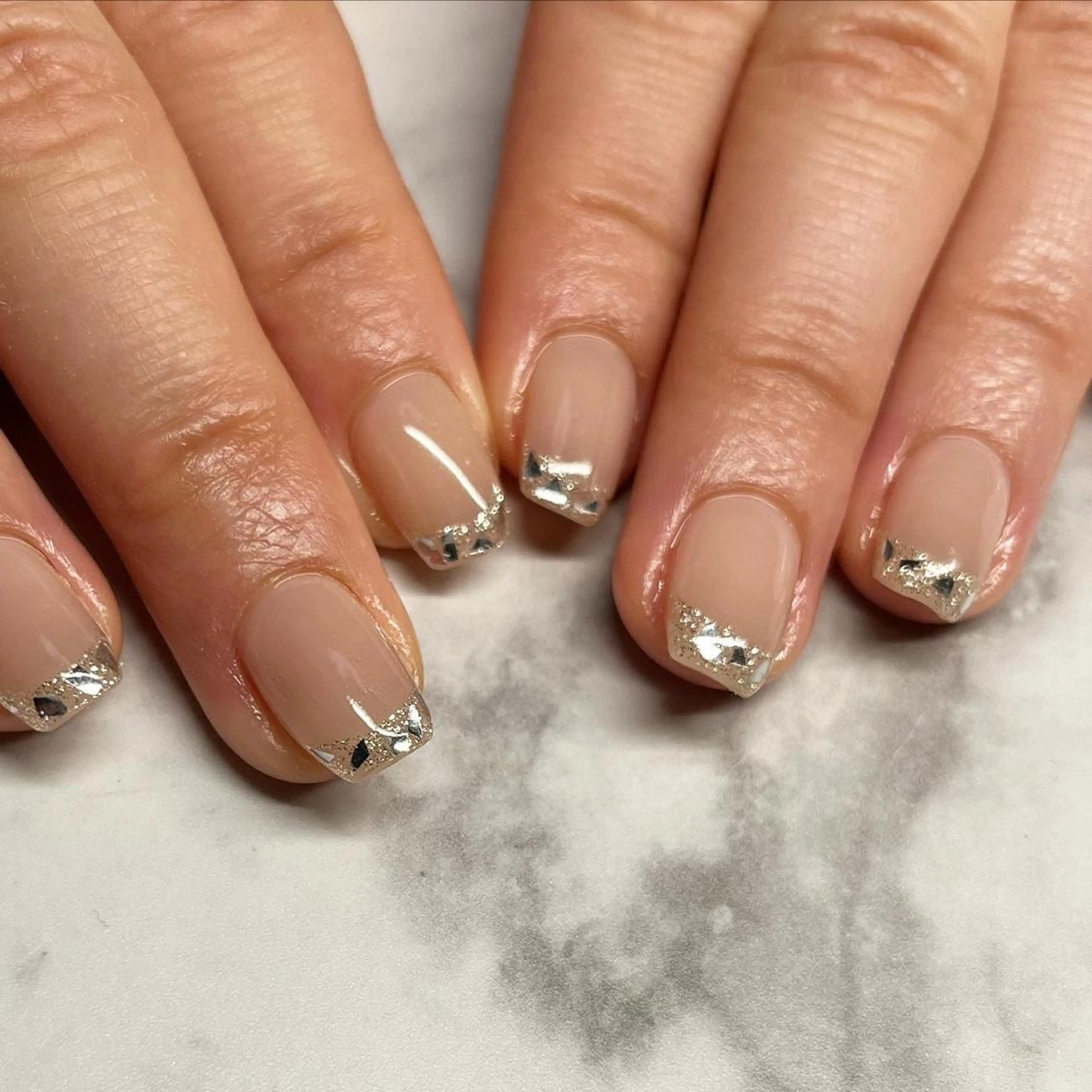 ネイル フレンチネイル ガラスフレンチ 587nail *のネイルデザイン