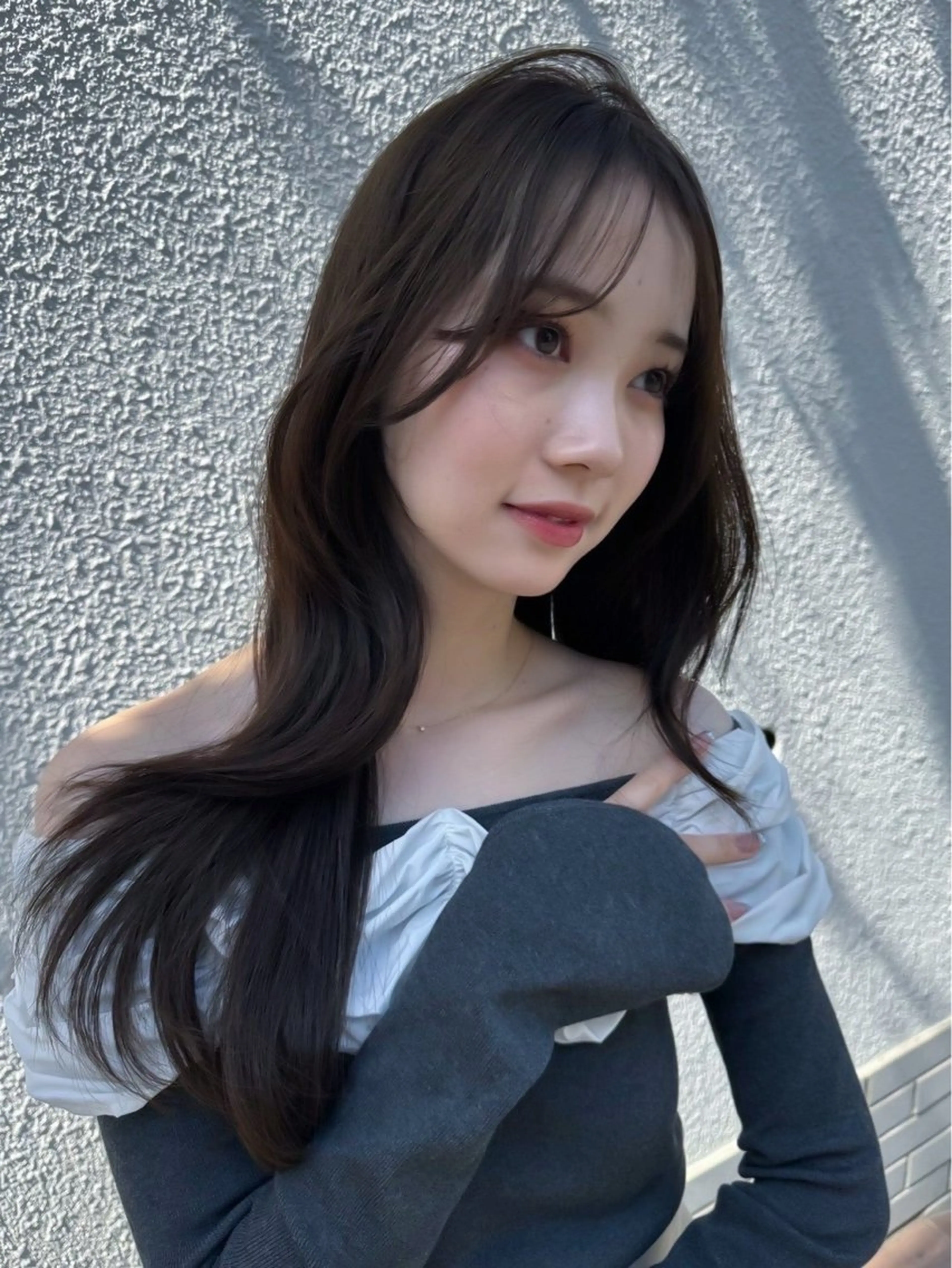 ロング 縮毛矯正 似合わせモテヘア Akari🦢🖤のヘアスタイル