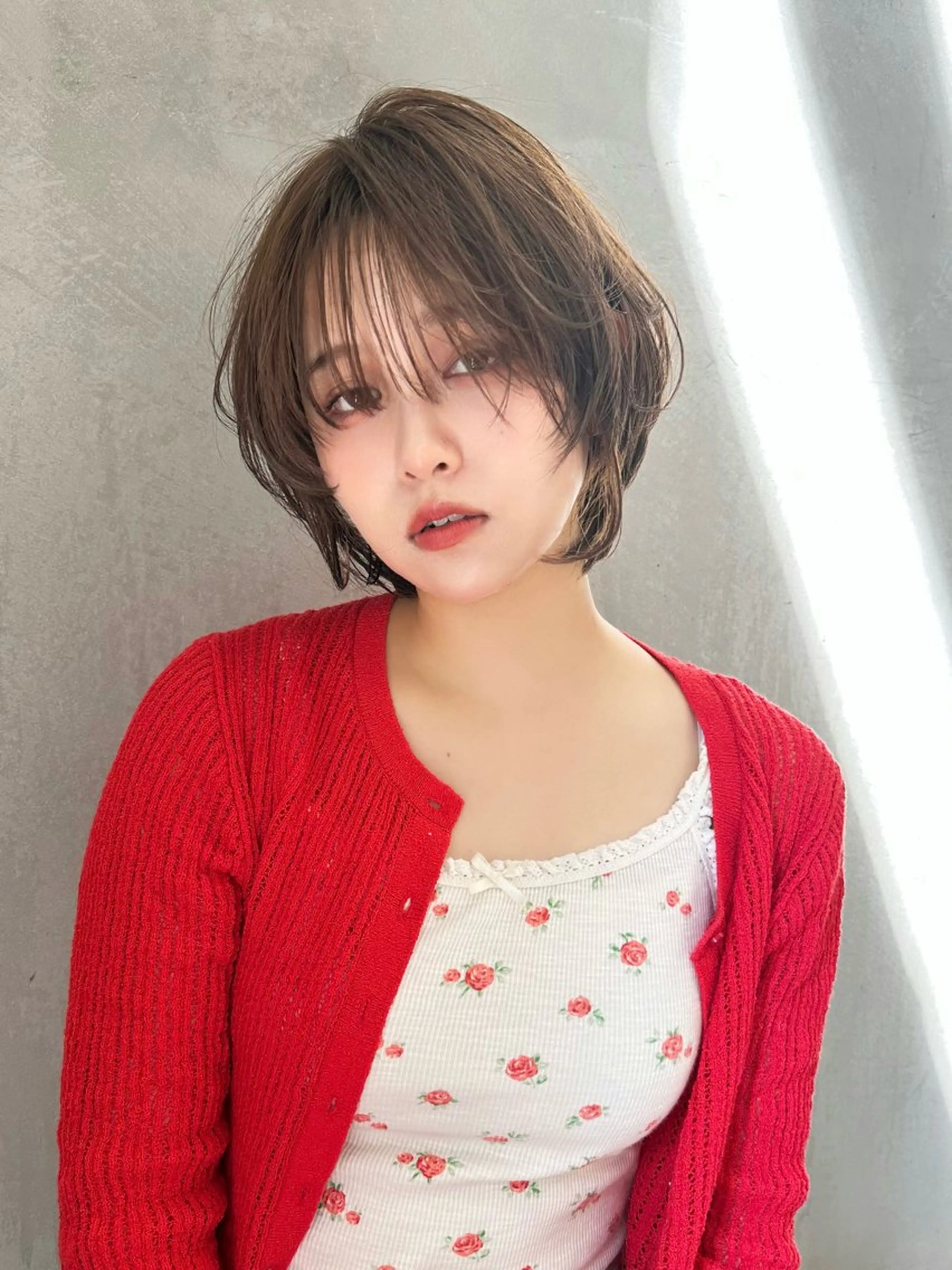 ショート カラー 小顔カット カット ヘアカラー トリートメント ヘッドスパ taiga ショート /レイヤー/矯正🌈のヘアスタイル