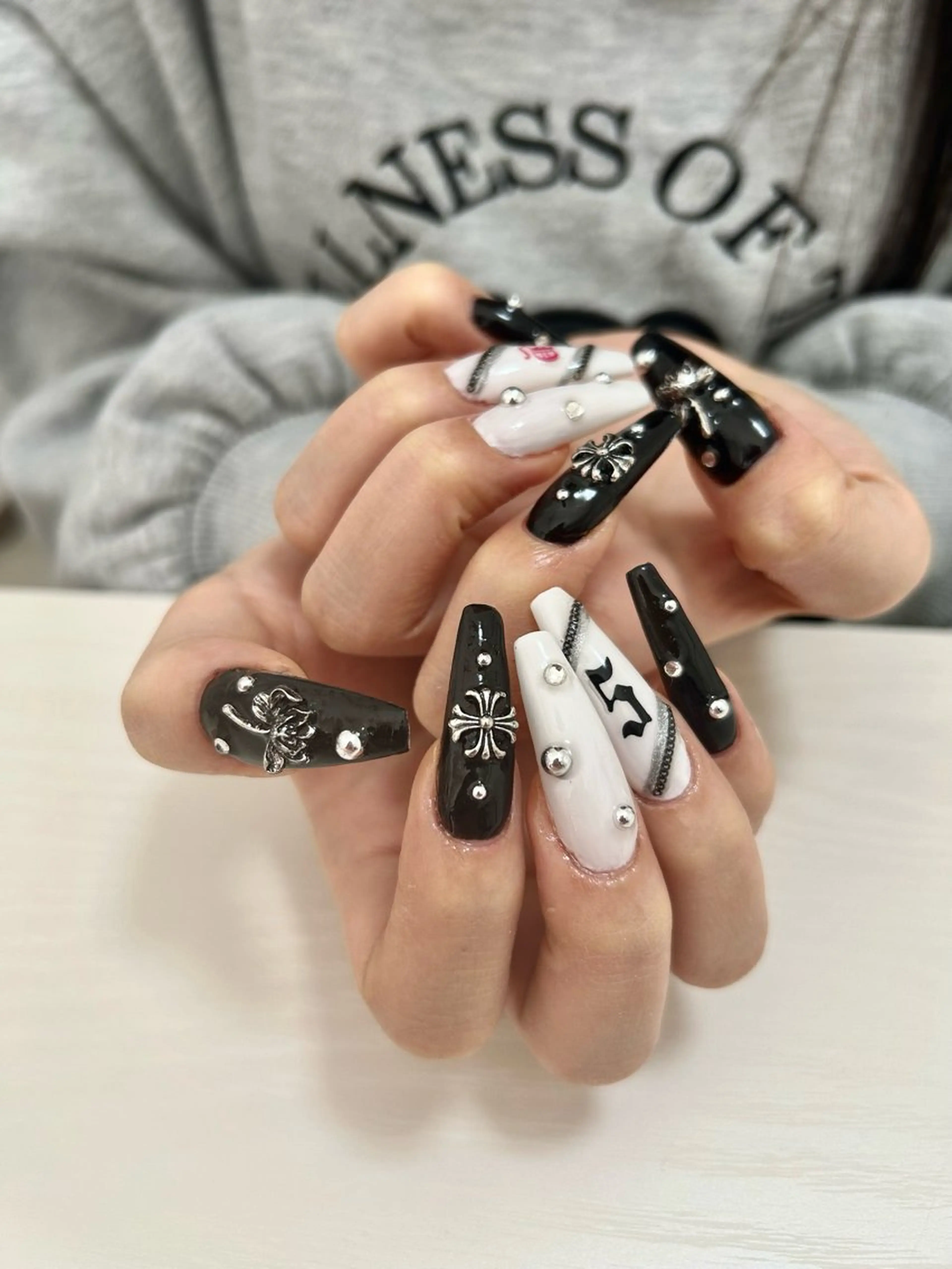 ネイル ロングネイル ハンドネイル 【malunail】 まるねいるのネイルデザイン