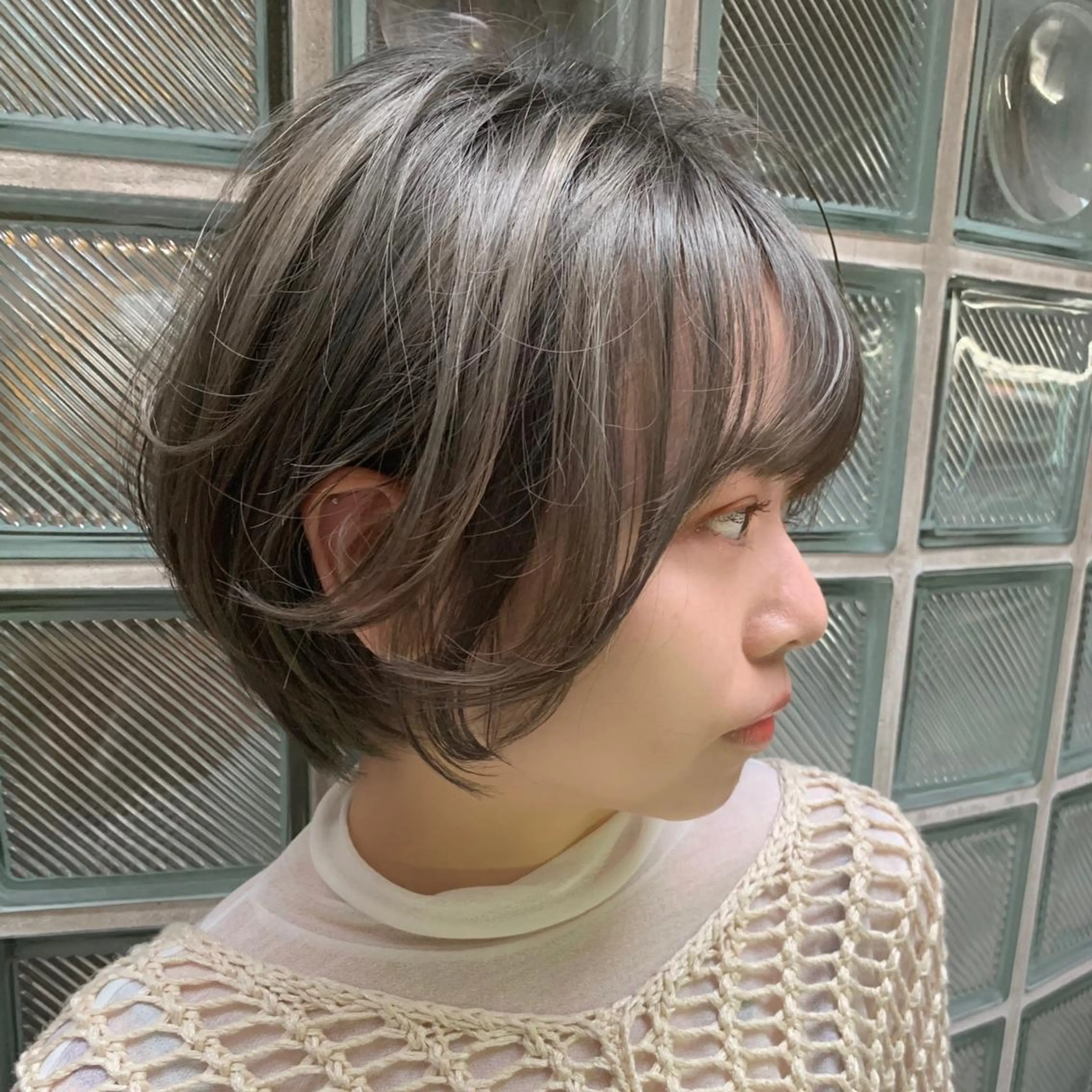 ミディアム ヘアカラー トリートメント 顔周りcut・ご相談 ＝新宿しずく🇰🇷のヘアスタイル