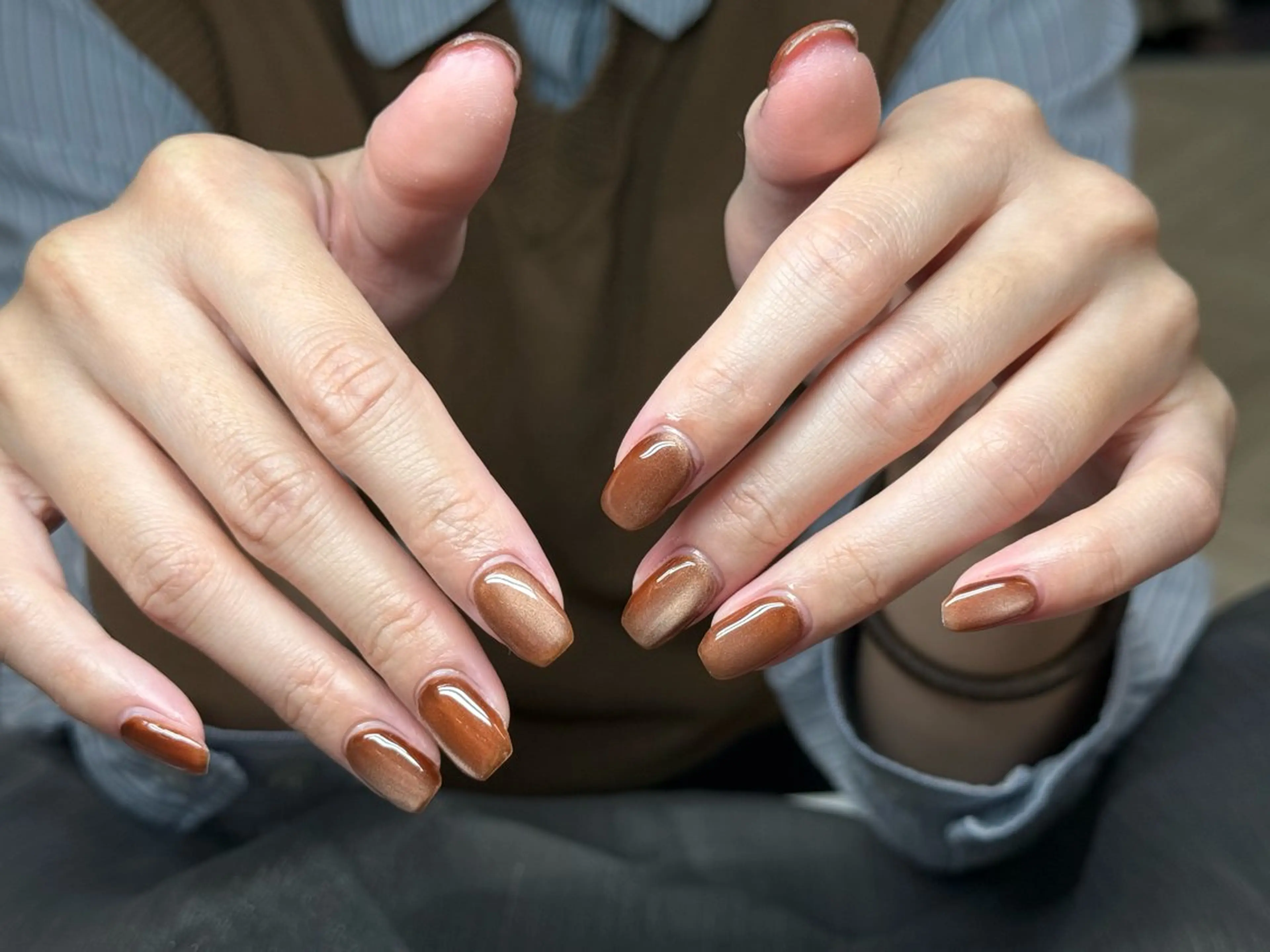 🌟新規オフ込み、マグネットワンカラーネイル¥4600の写真