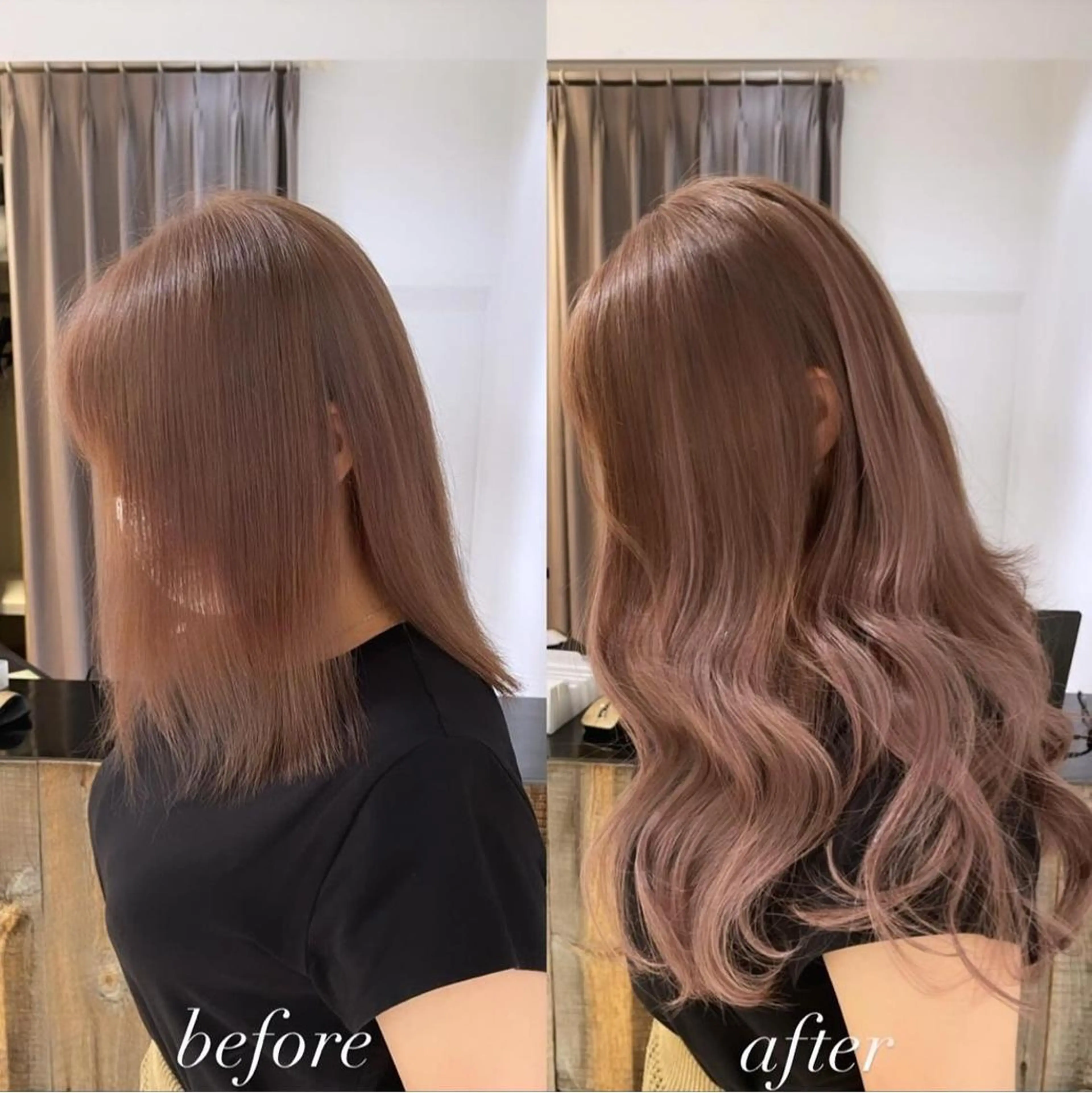 セミロング カラー ヘアアレンジ 🎆浴衣着付け👘 ✨ヘアセット🐹のヘアスタイル
