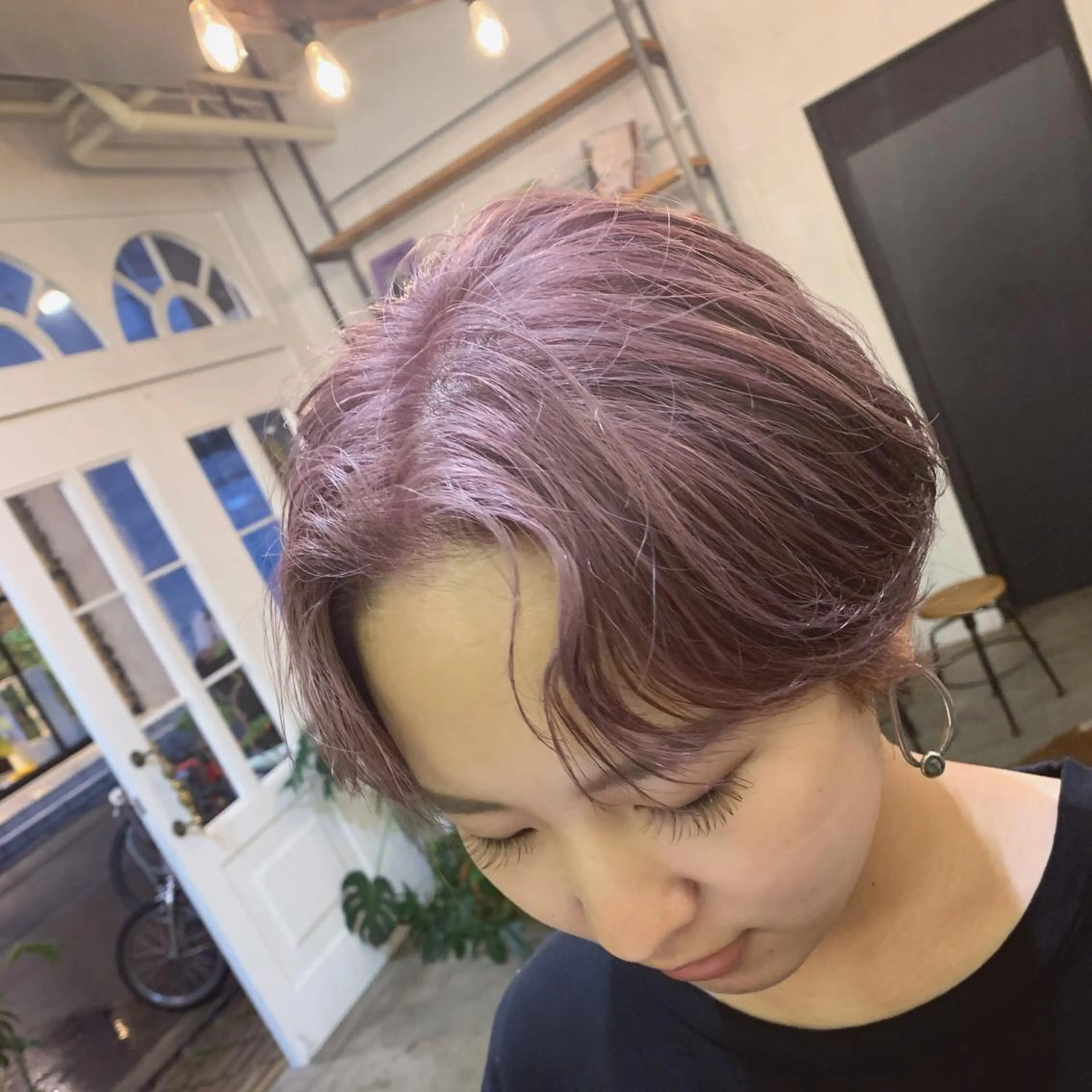 ショート カラー ベージュカラー ラベンダーカラー ラベンダーベージュ ピンクカラー ピンクラベンダー ハッシュカット カシマハヤトのヘアスタイル