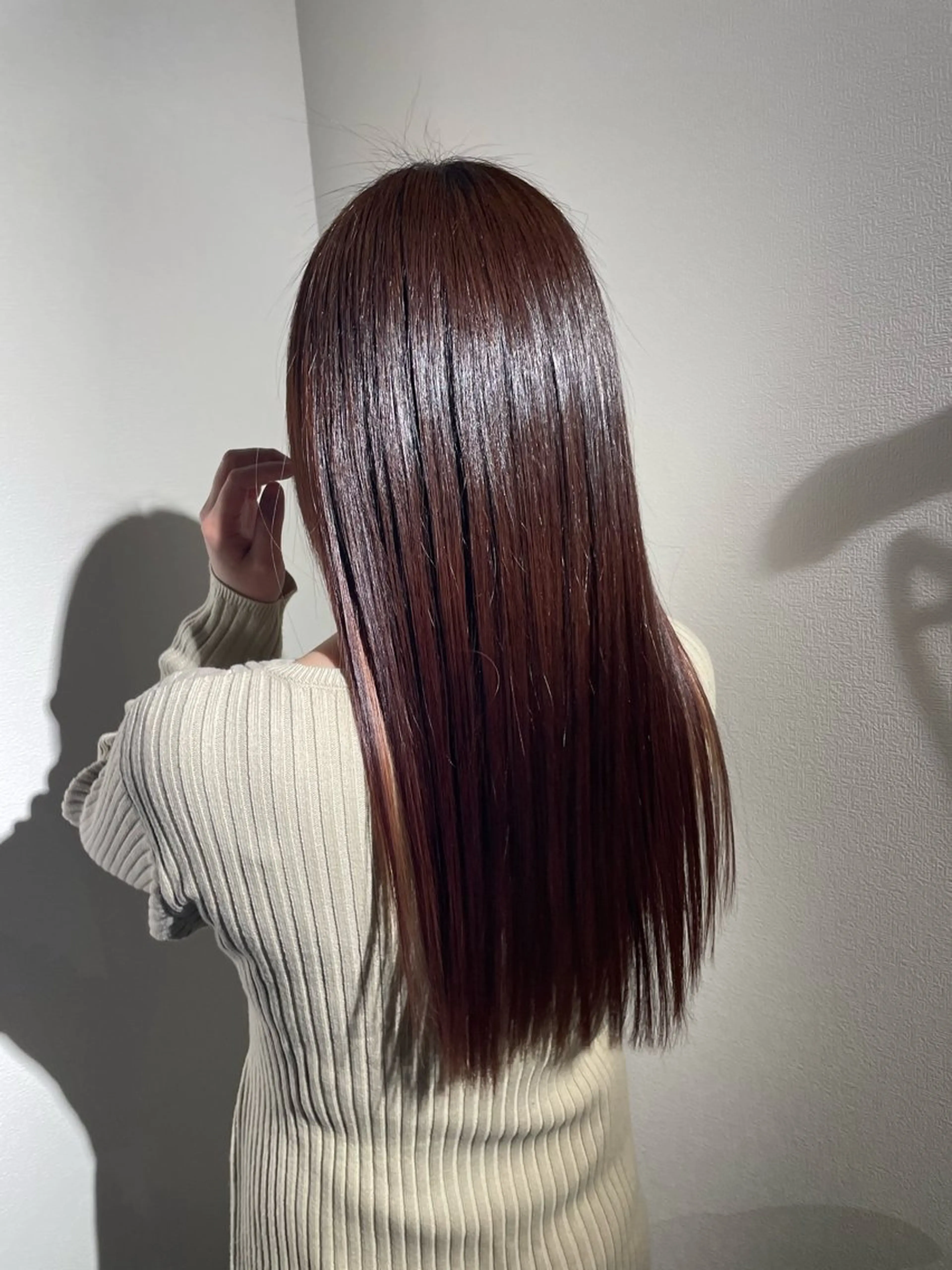 ロング カット 縮毛矯正 トリートメント 篠原 侑作のヘアスタイル