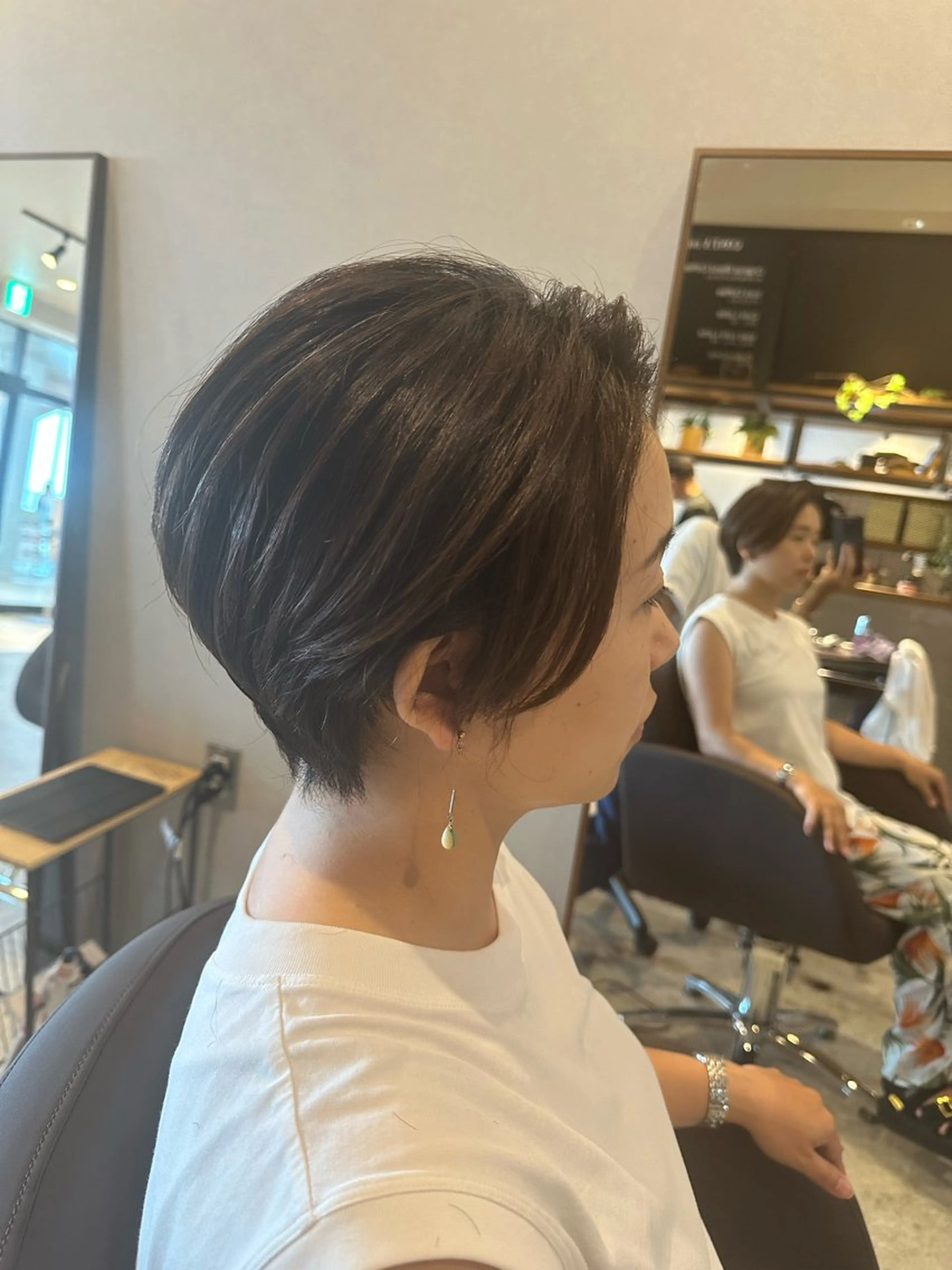 ショート カラー 丸みショート くびれヘア ショートヘア カット ヘアカラー トリートメント Forest. -髪質改善-のヘアスタイル