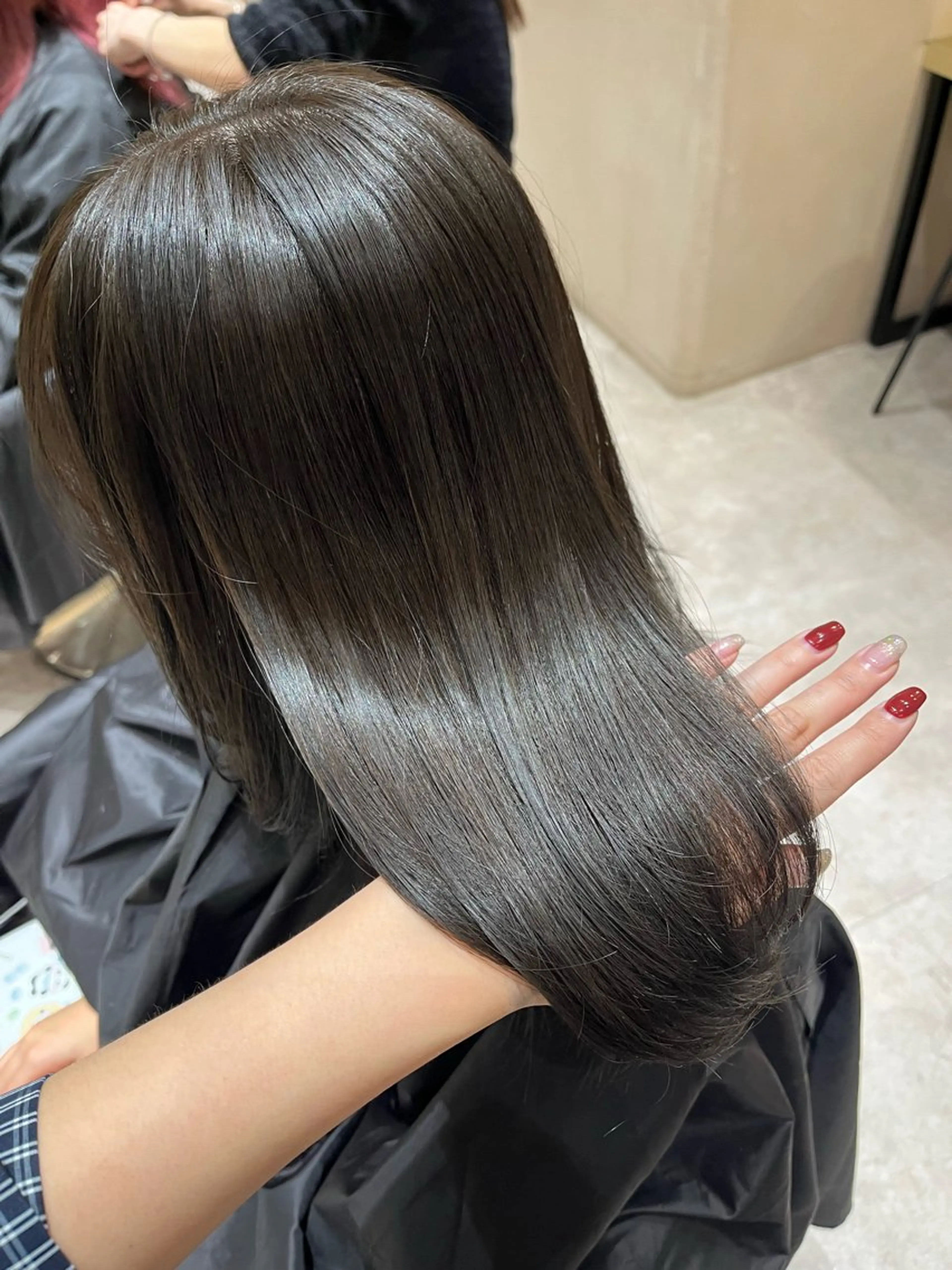 セミロング カラー カット ヘアカラー 顔周りカット/ 透明感カラー/ユナのヘアスタイル