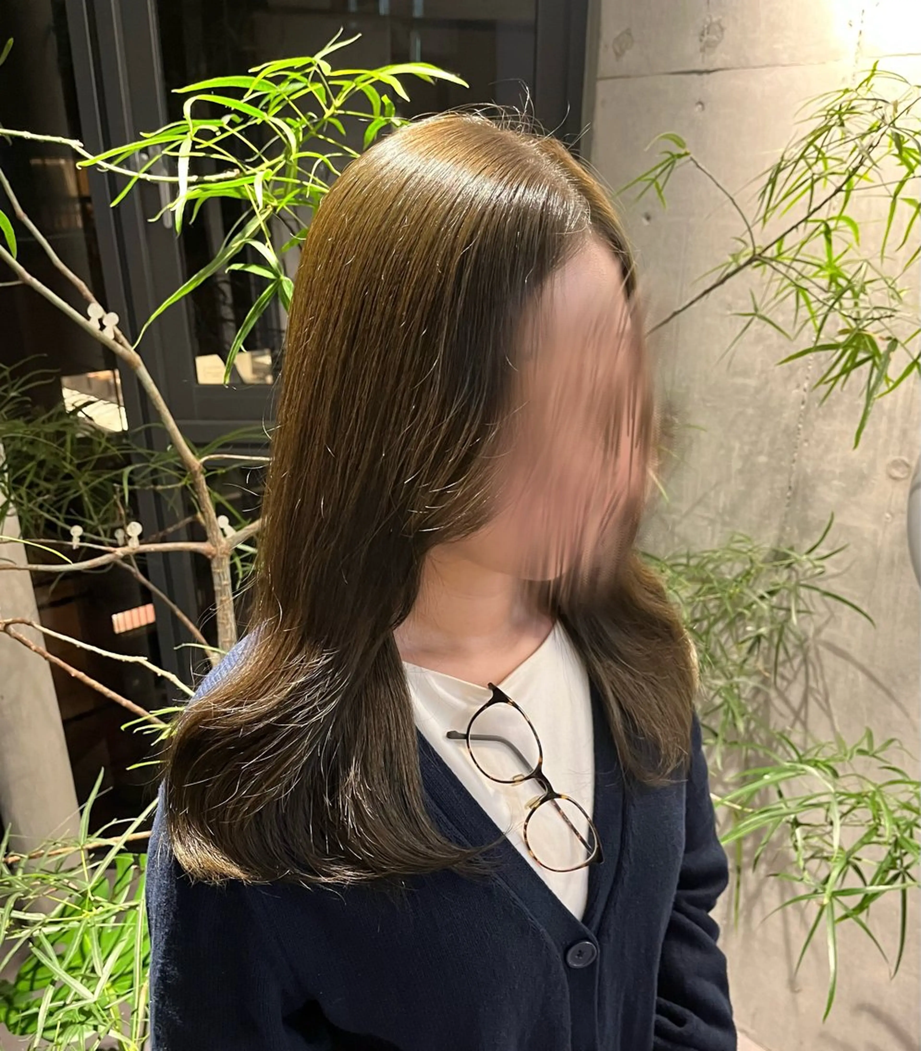 セミロング カラー ベージュカラー オリーブベージュ パーマ/ボブカット kanohaのヘアスタイル