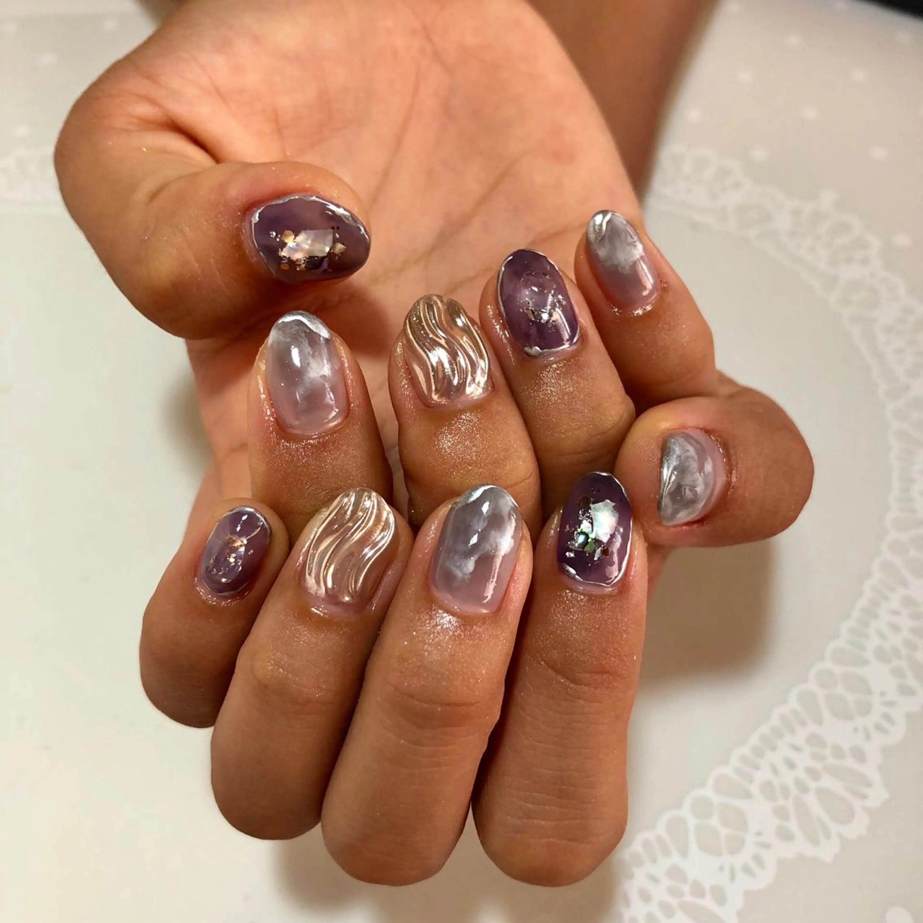 ネイル ニュアンスネイル g-up nail所属・米田 律子のネイルデザイン