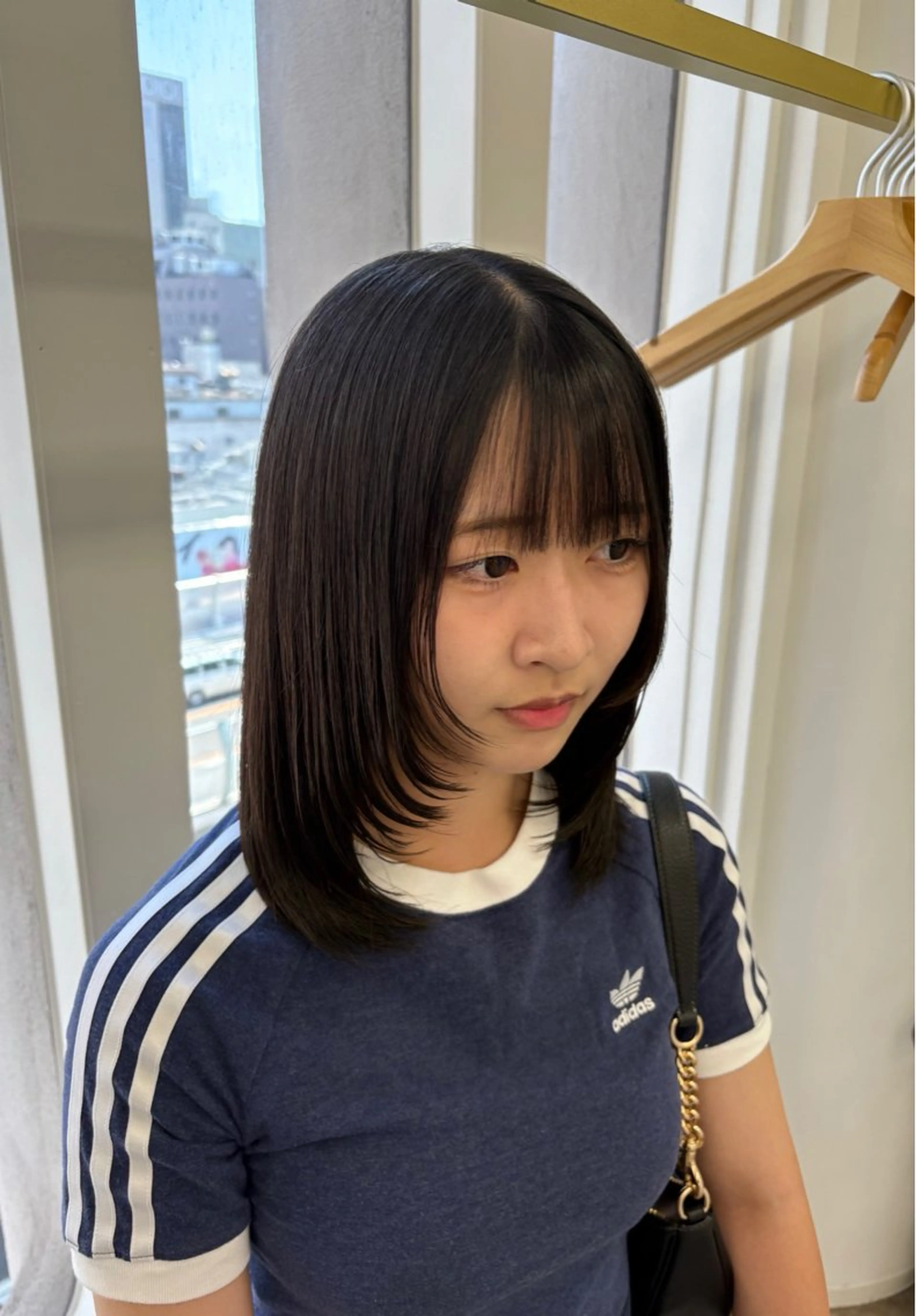 ミディアム レイヤーカット SOYONなんば所属・難波/ハイトーン特化 🎀MIU🎀のヘアスタイル