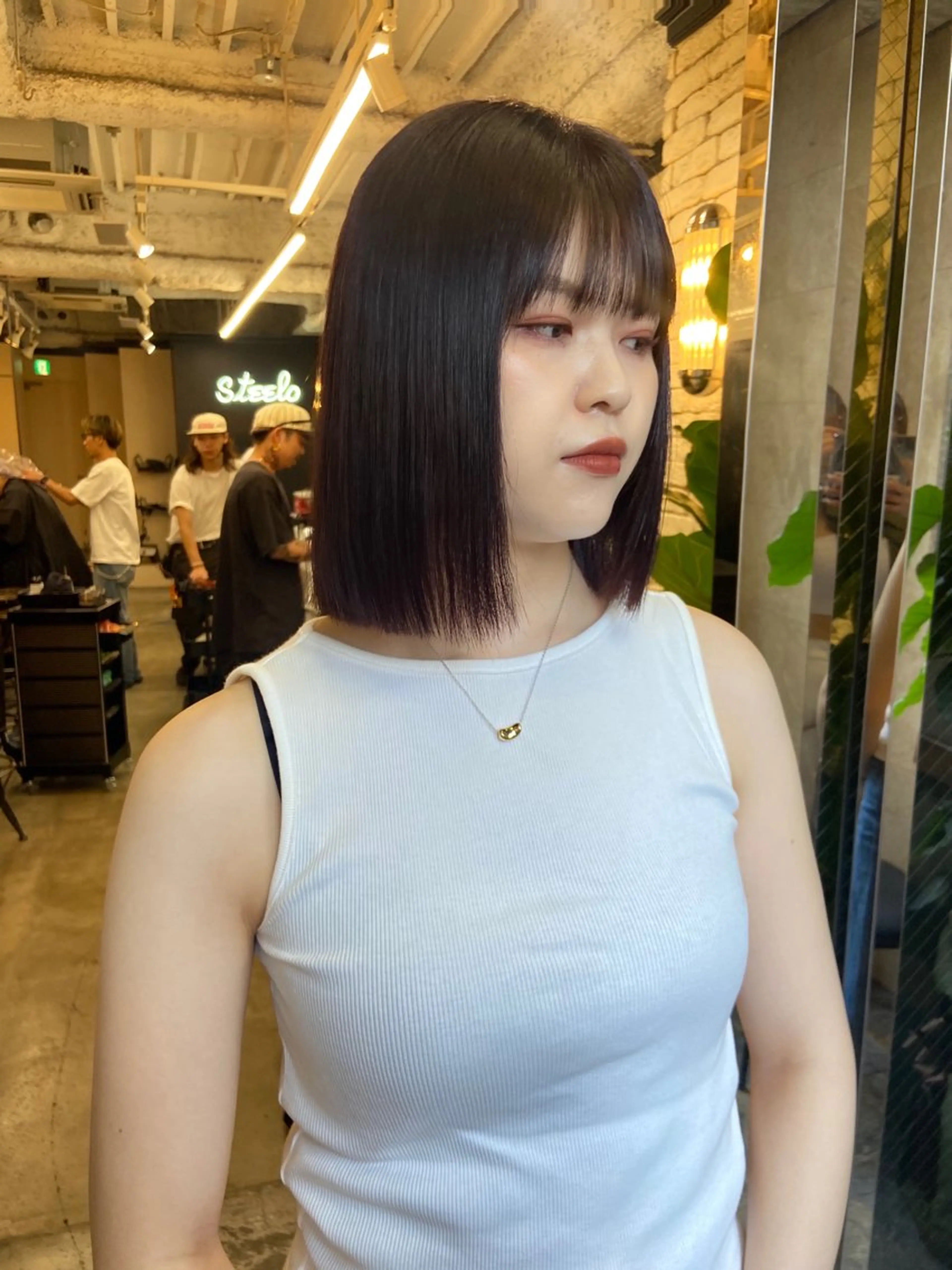 ミディアム カラー カット ヘアカラー トリートメント 地毛風艶カラー🌿 喜多夏海のヘアスタイル