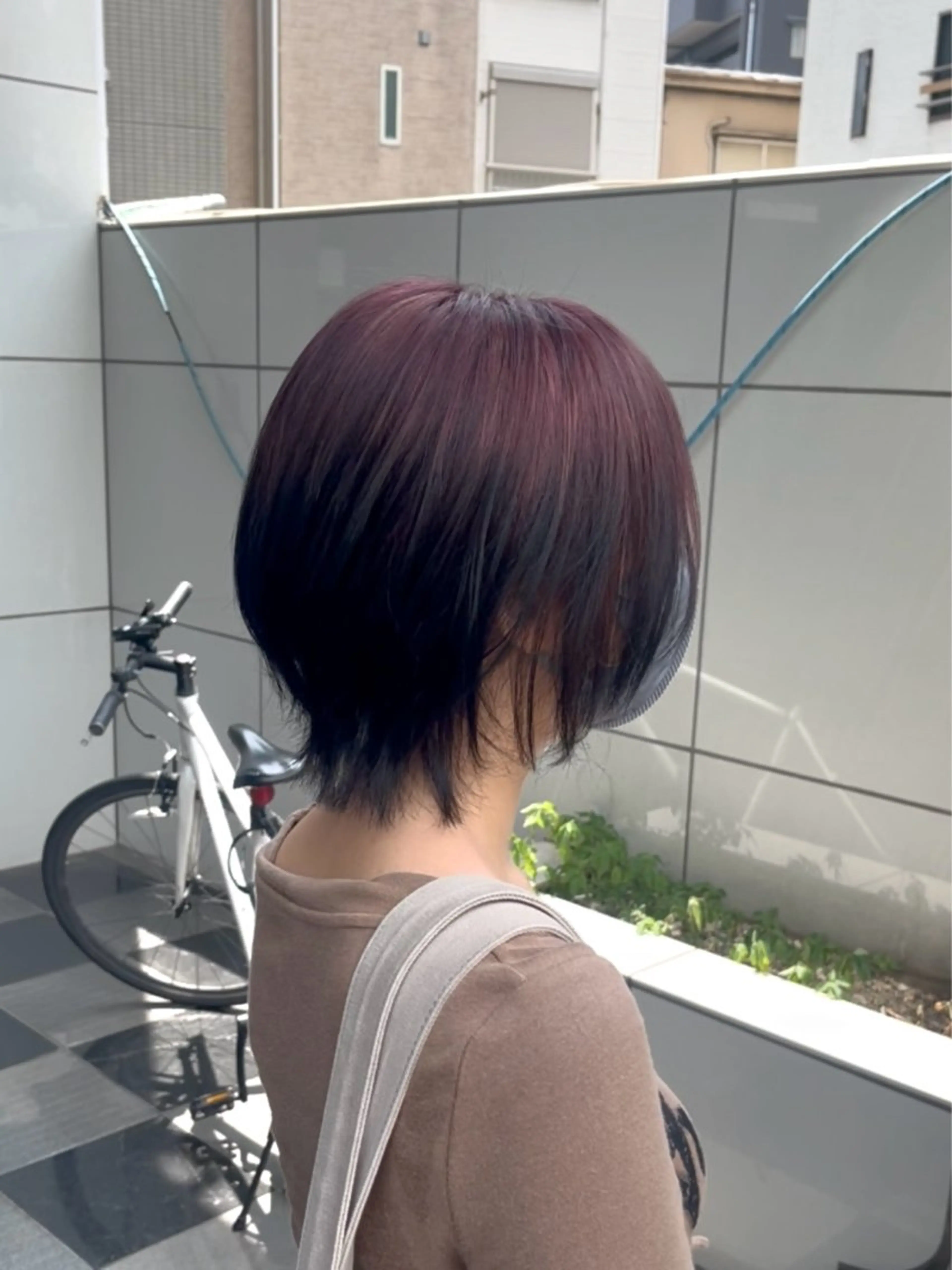 ショート カラー ラベンダーカラー ラベンダーピンク ピンクカラー ヘアカラー トリートメント 森 ハリス誠一のヘアスタイル