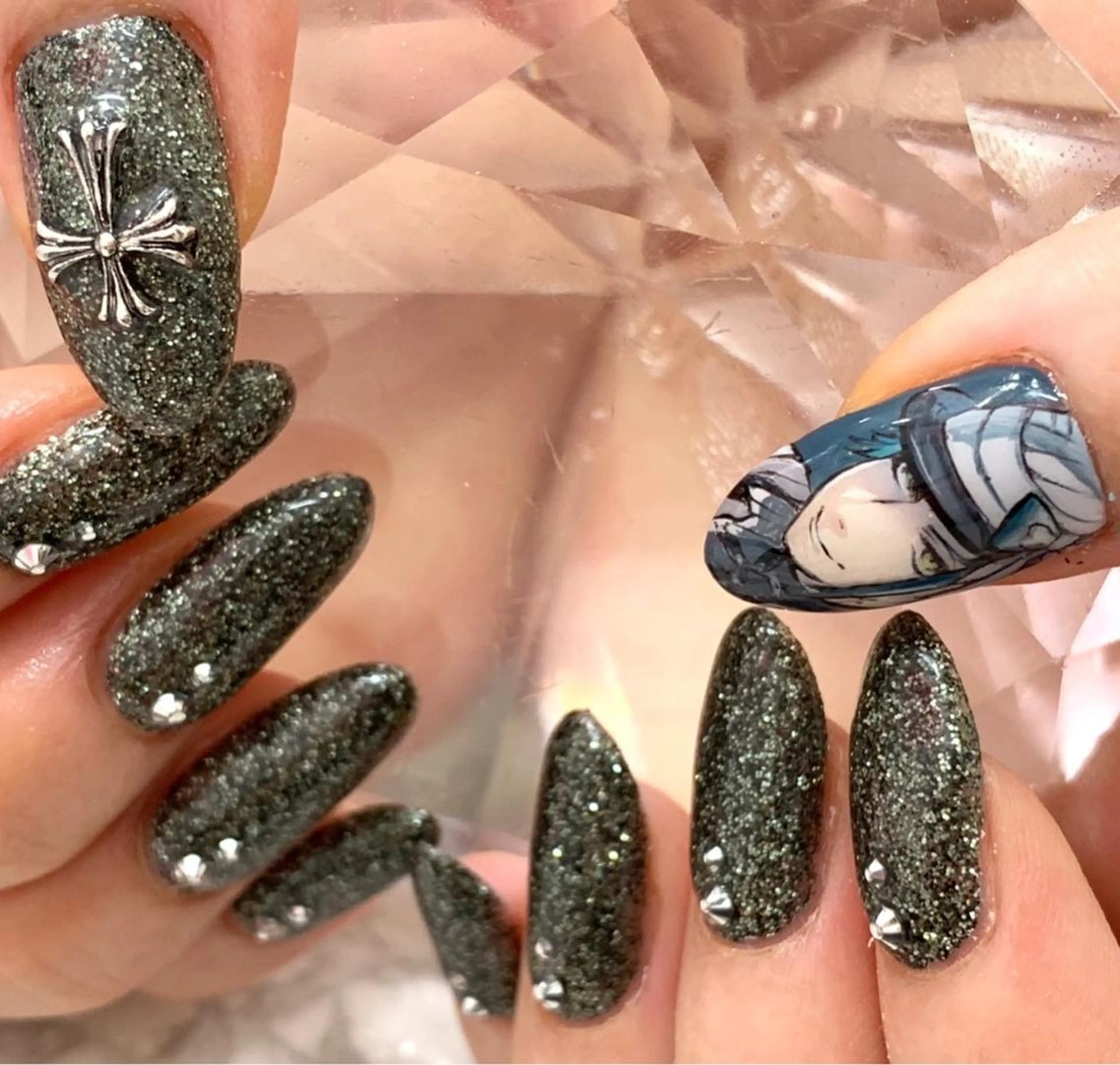 ロング カラー メンズ キッズ ネイル NAILSGOGO shibuyaのネイルデザイン