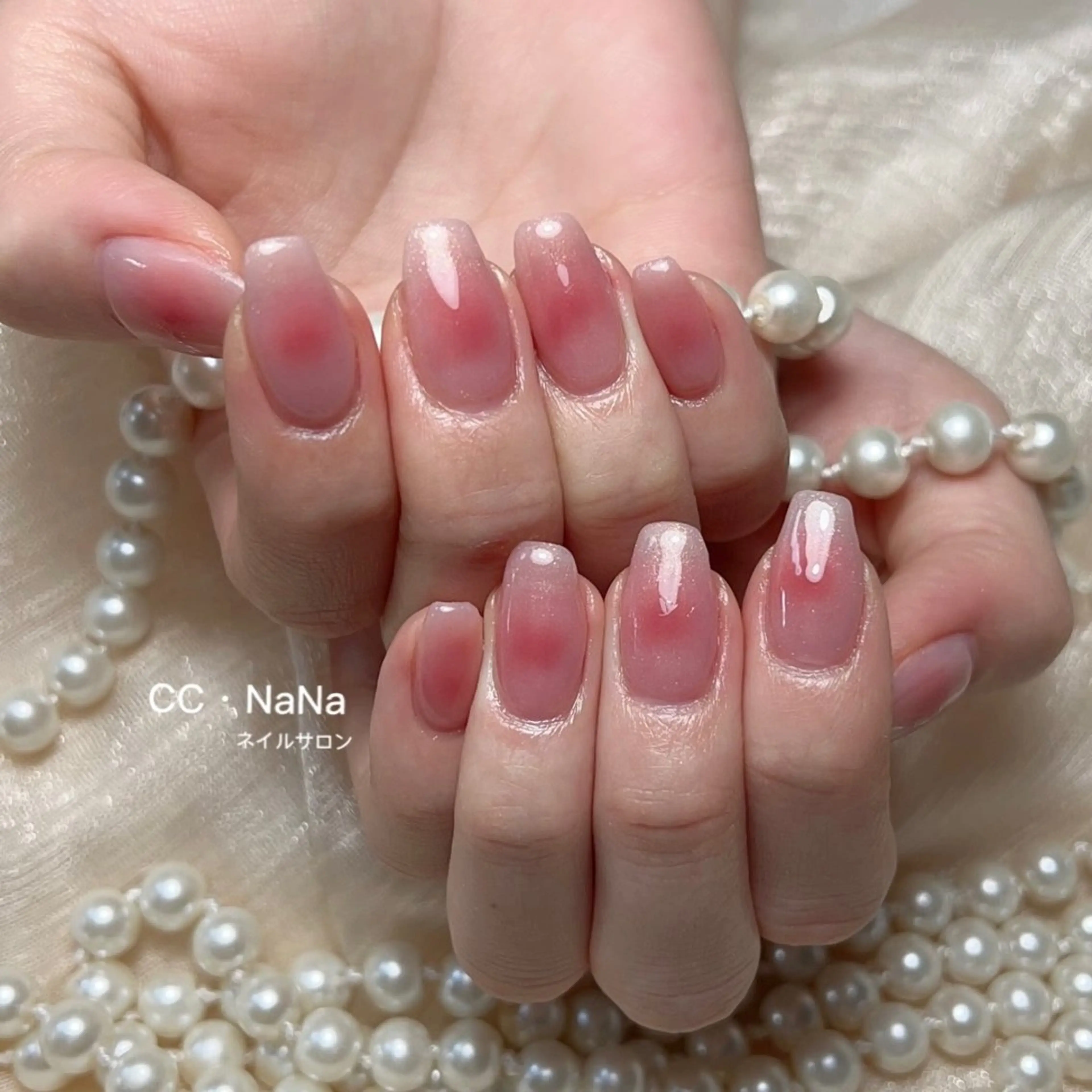 ネイル チークネイル ハンドネイル 💎CC・NaNa 韓国風ネイル🌙のネイルデザイン