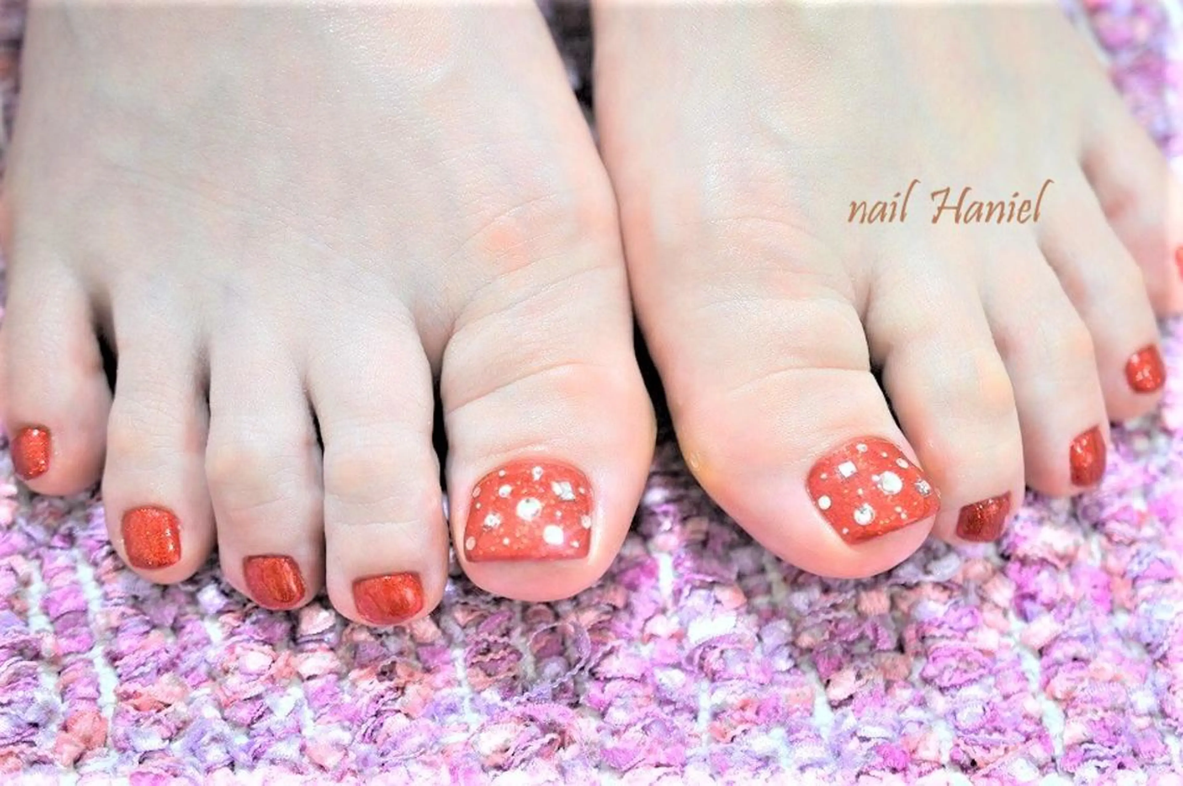 ネイル フットネイル ジェルネイル フットネイル nail Haniel所属・半蔵門サロンハニエル 魅神 ちよのネイルデザイン