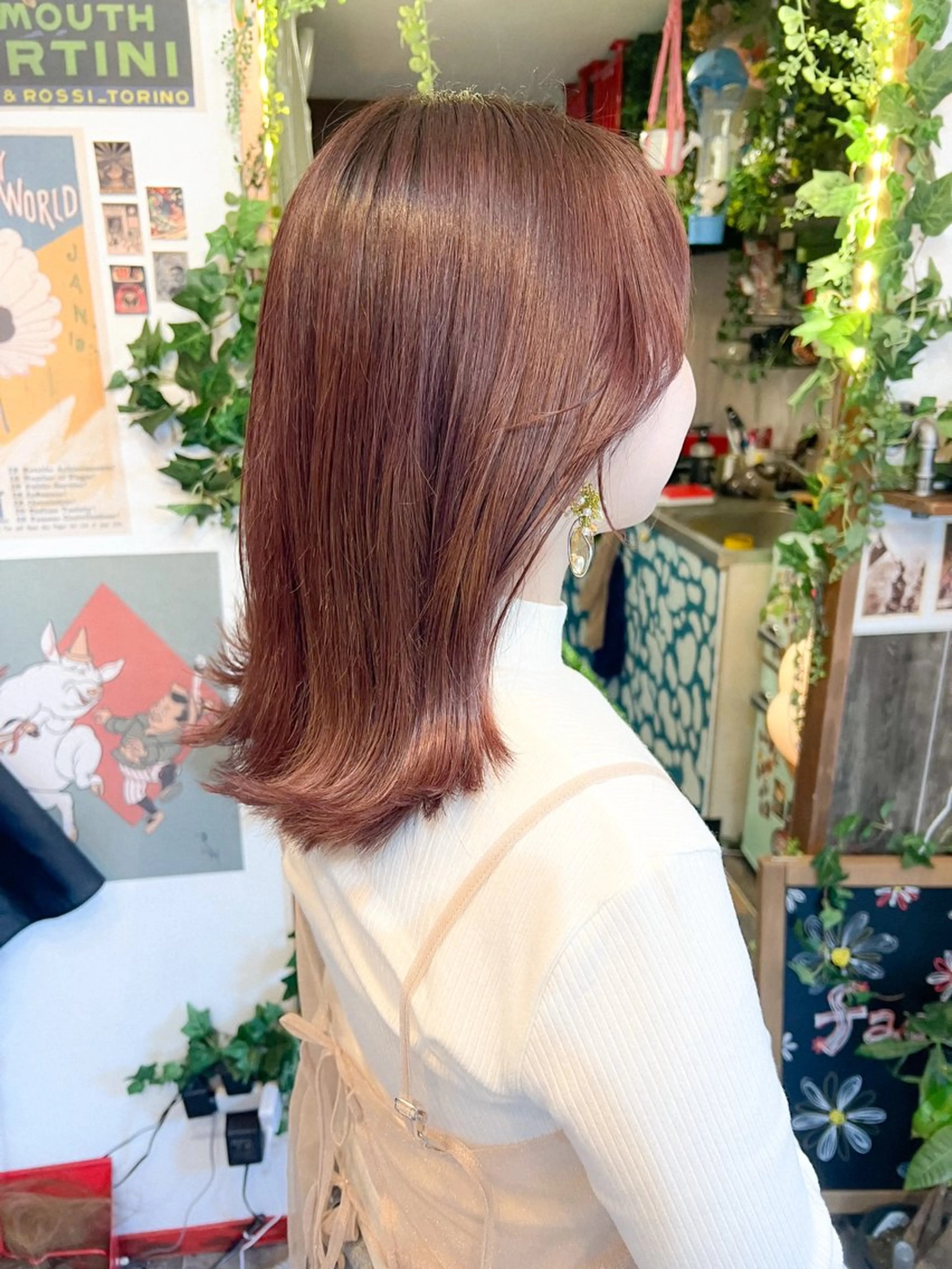 ミディアム カラー ブリーチ ブラウンカラー 透明感カラー カット ヘアカラー トリートメント カラーパティシエ facce🌼ikoのヘアスタイル
