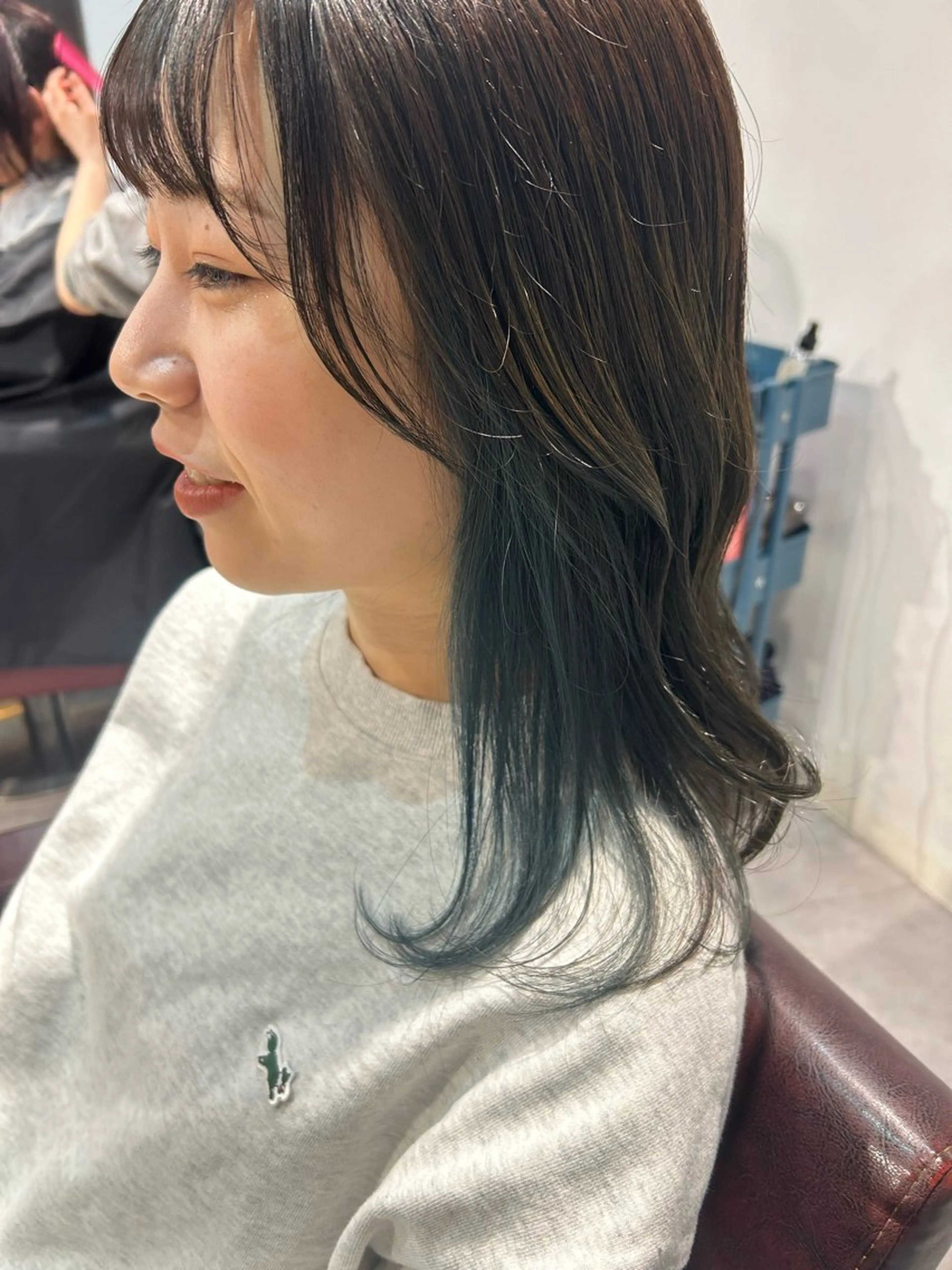 セミロング カラー カット ヘアカラー トリートメント ikeda shioriのヘアスタイル