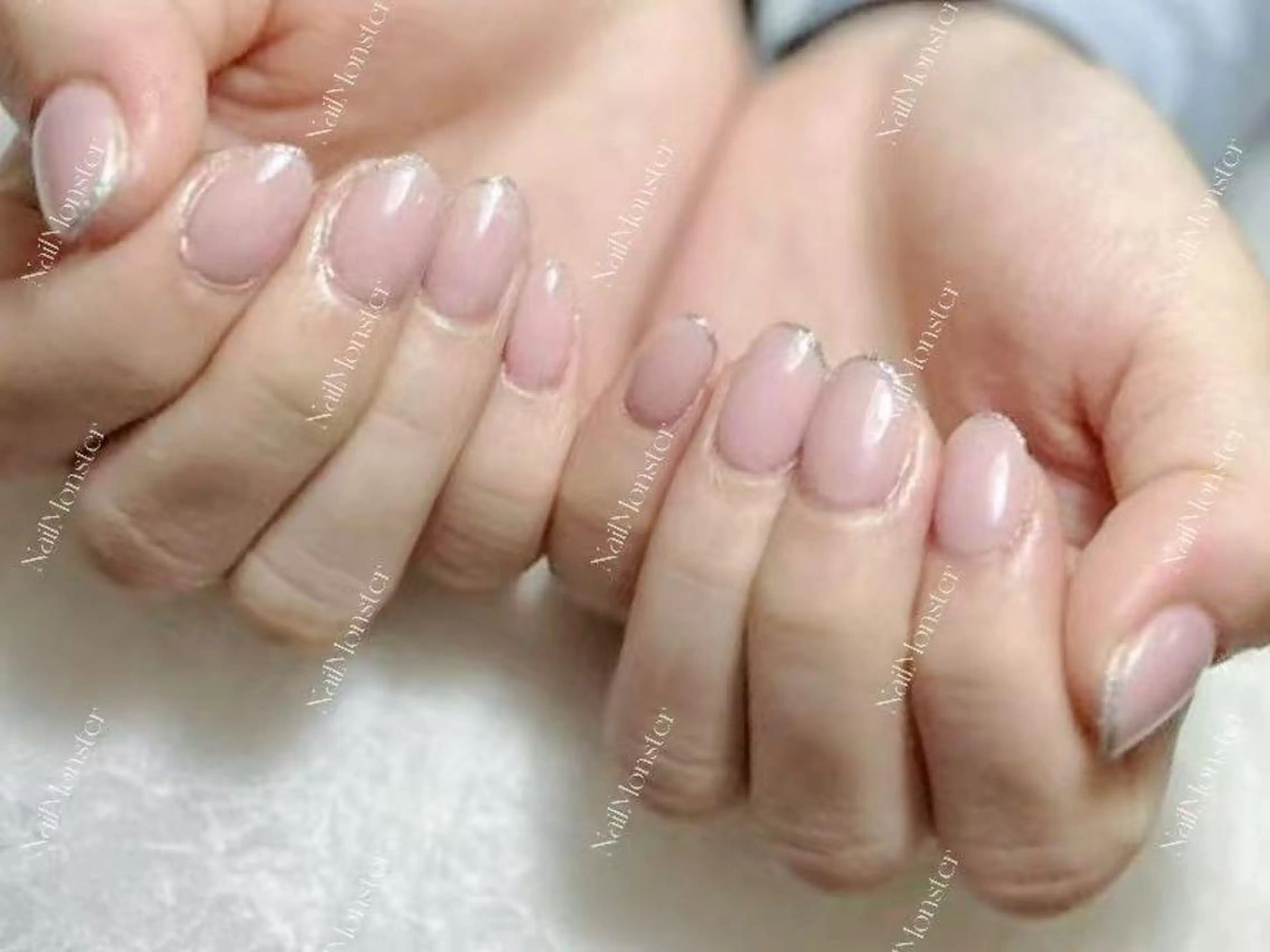 ネイル アートネイル オーロラネイル ガーリー キラキラネイル 韓国ネイル Nail Monsterのネイルデザイン