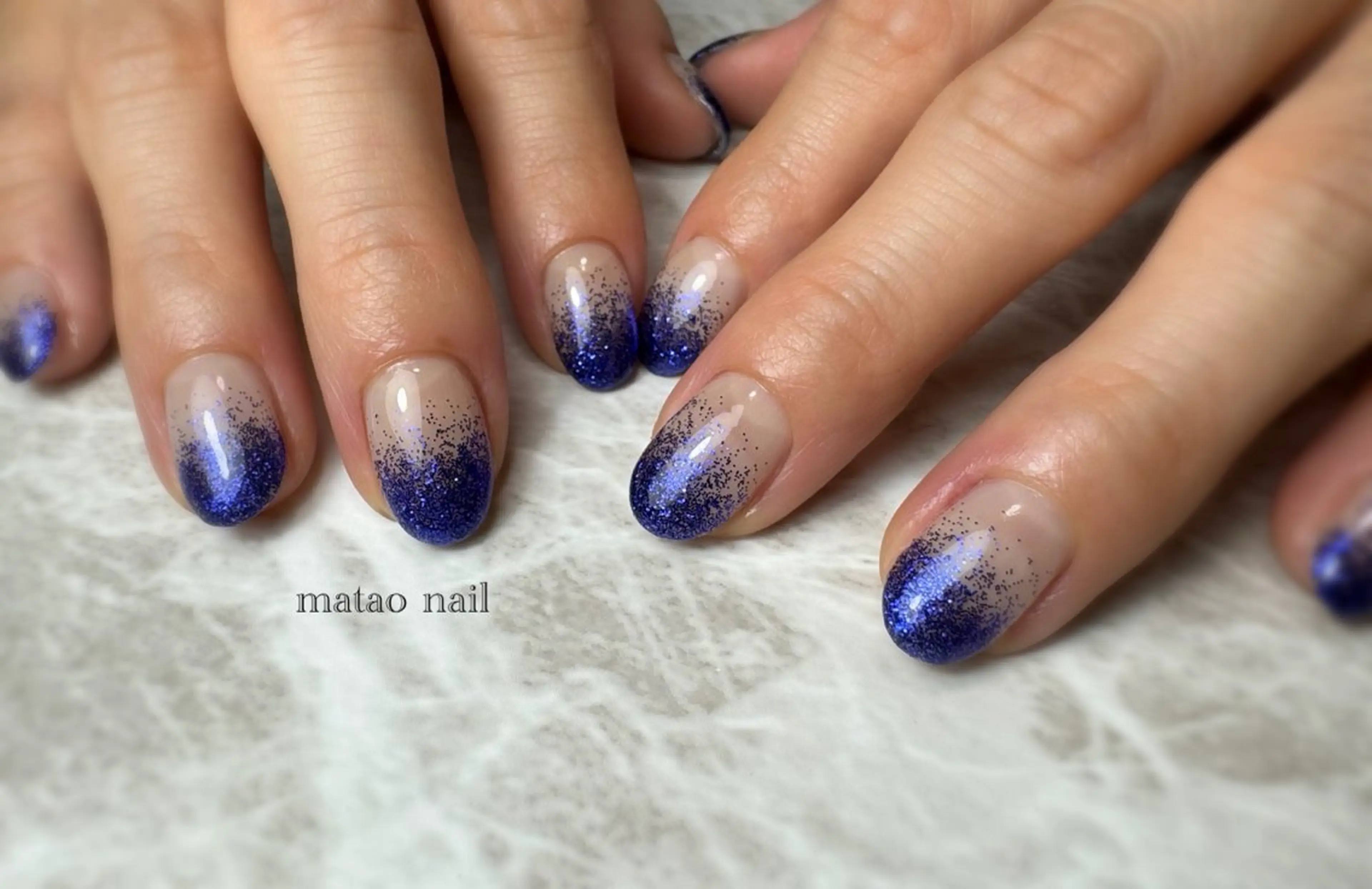 ネイル キラキラネイル ラメ(グリッター) ラメグラデーション ハンドネイル フットネイル matao nailのネイルデザイン
