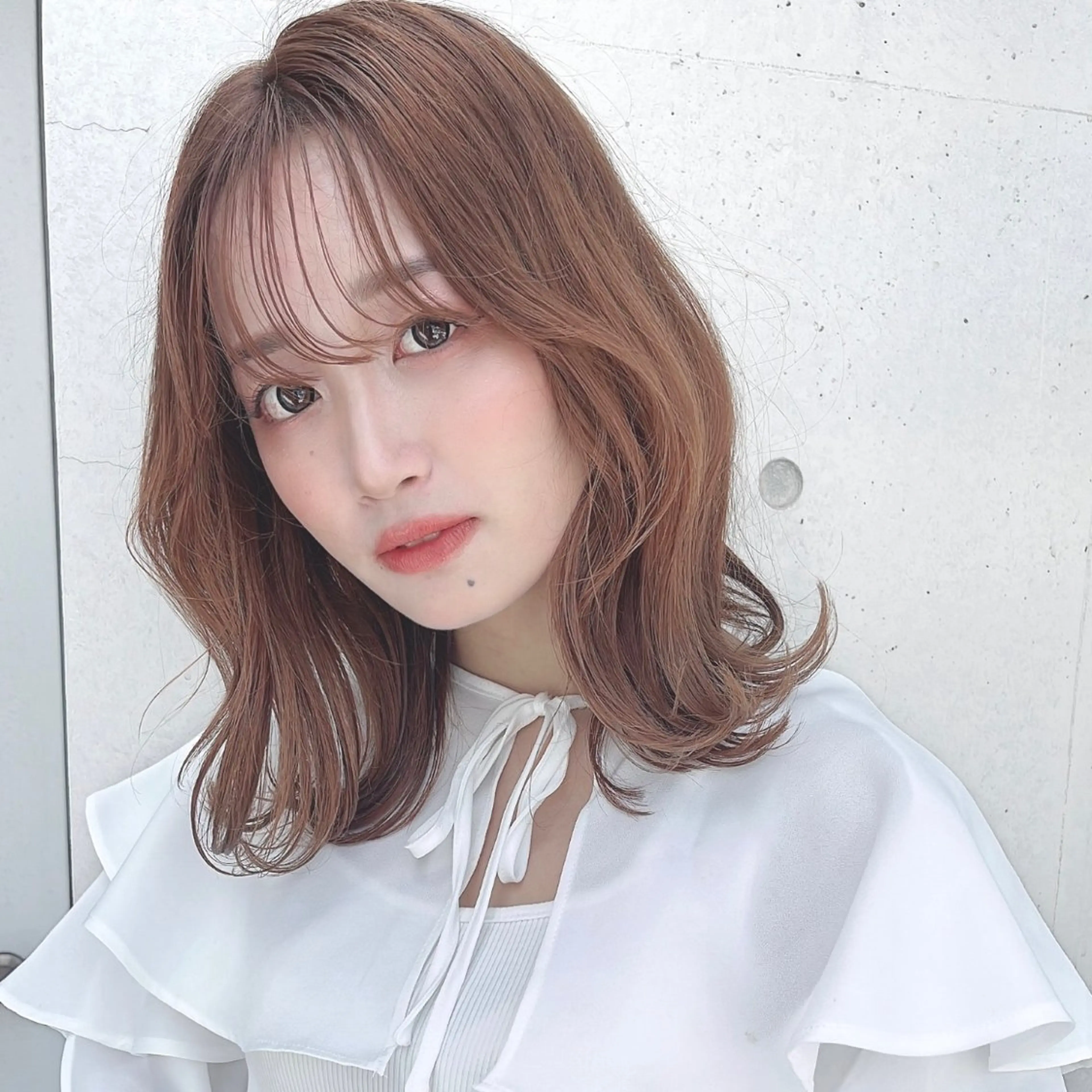 ミディアム カラー ヘアアレンジ 🫧‪モテ髪の達人 🫧‪ハルカ💞のヘアスタイル
