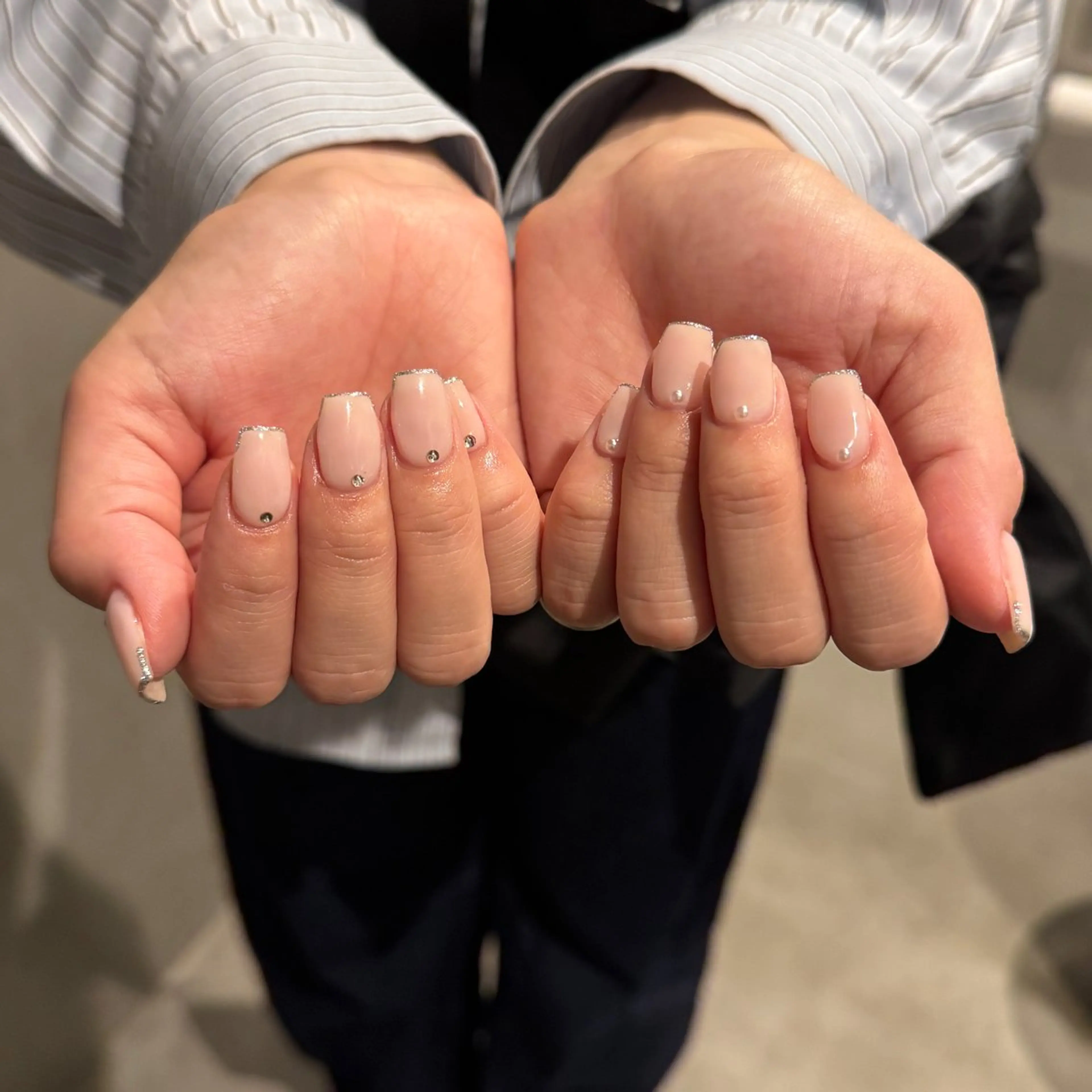ネイル フレンチネイル ハンドネイル 𝐫𝐚𝐢 𝐧𝐚𝐢𝐥のネイルデザイン