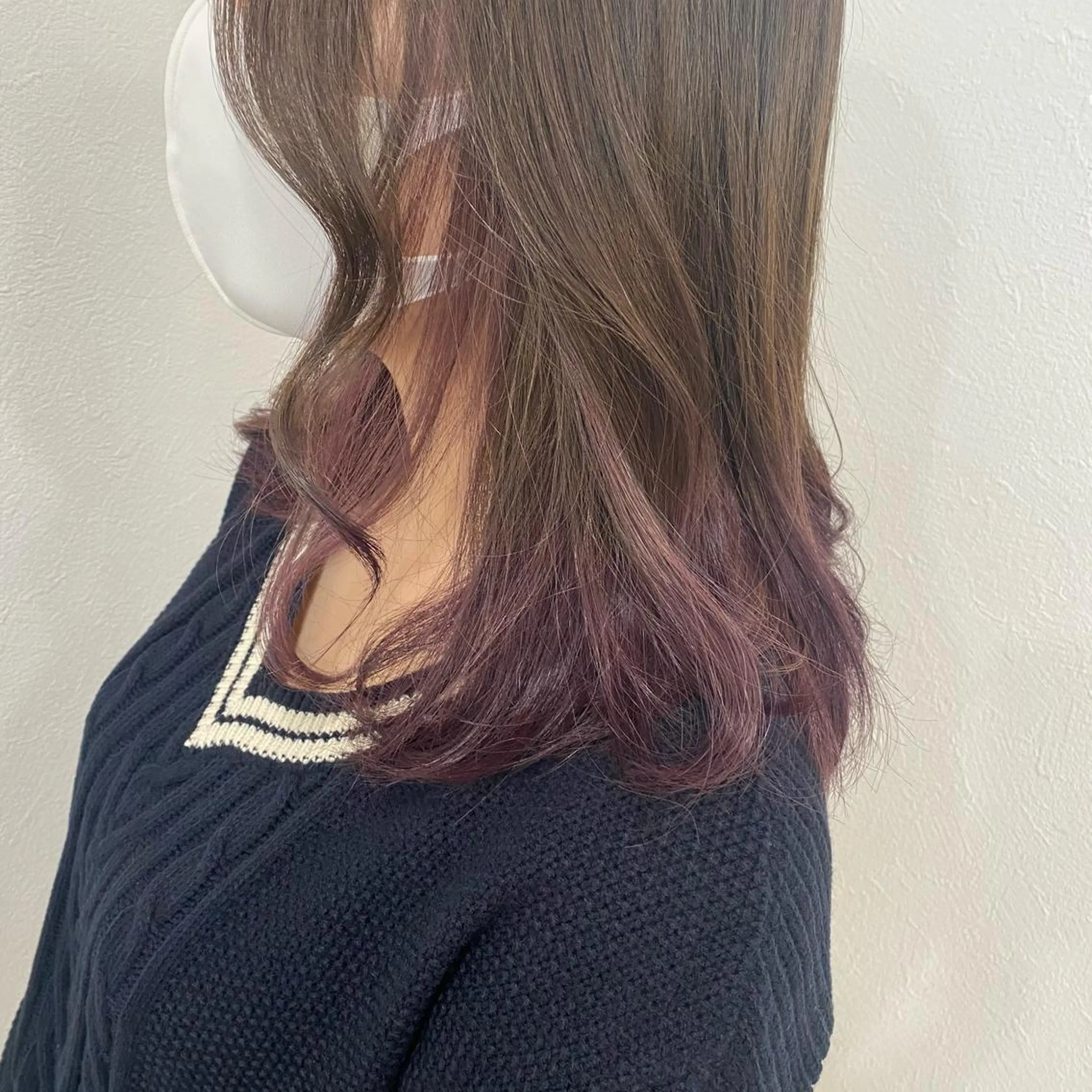 ミディアム カット ヘアカラー 時末侑実 桜井駅のヘアスタイル