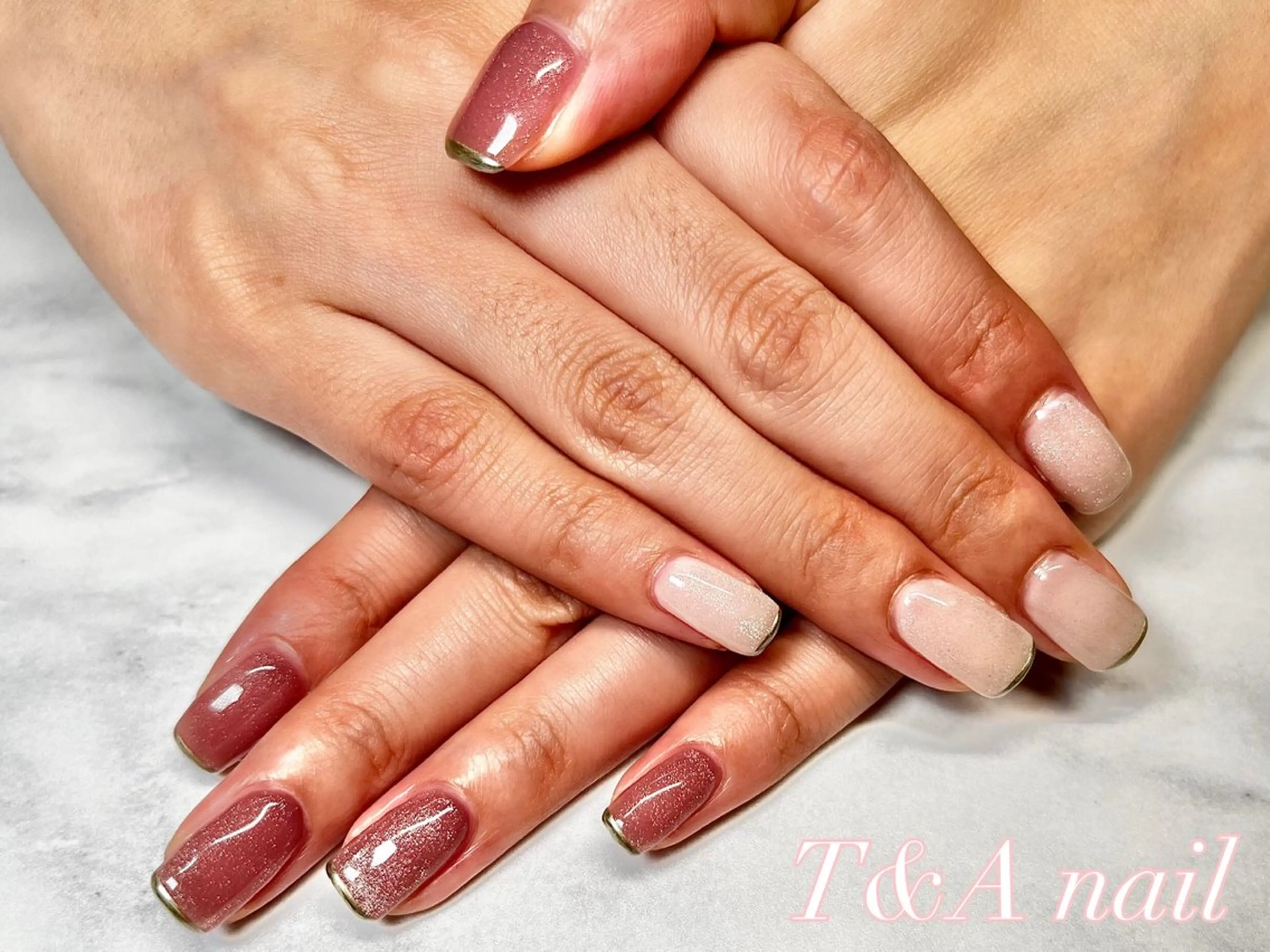 ネイル ジェルネイル マグネットネイル ニュアンスネイル オフィスネイル スカルプネイル ハンドネイル T&A nailのネイルデザイン